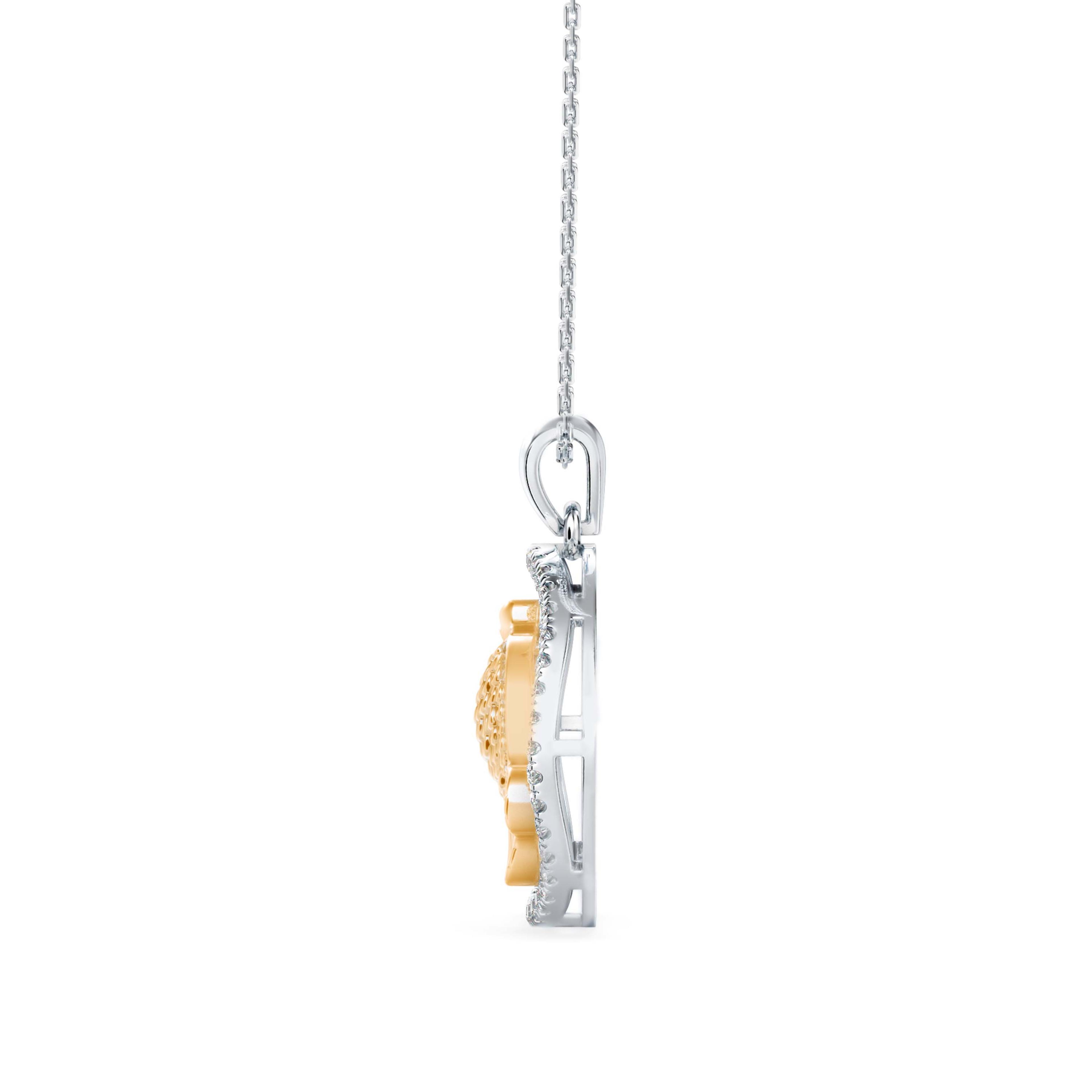 The Marina Fish 0.26ct Lab-Grown Diamond Pendant 14K Yellow with VVS/VS video 1