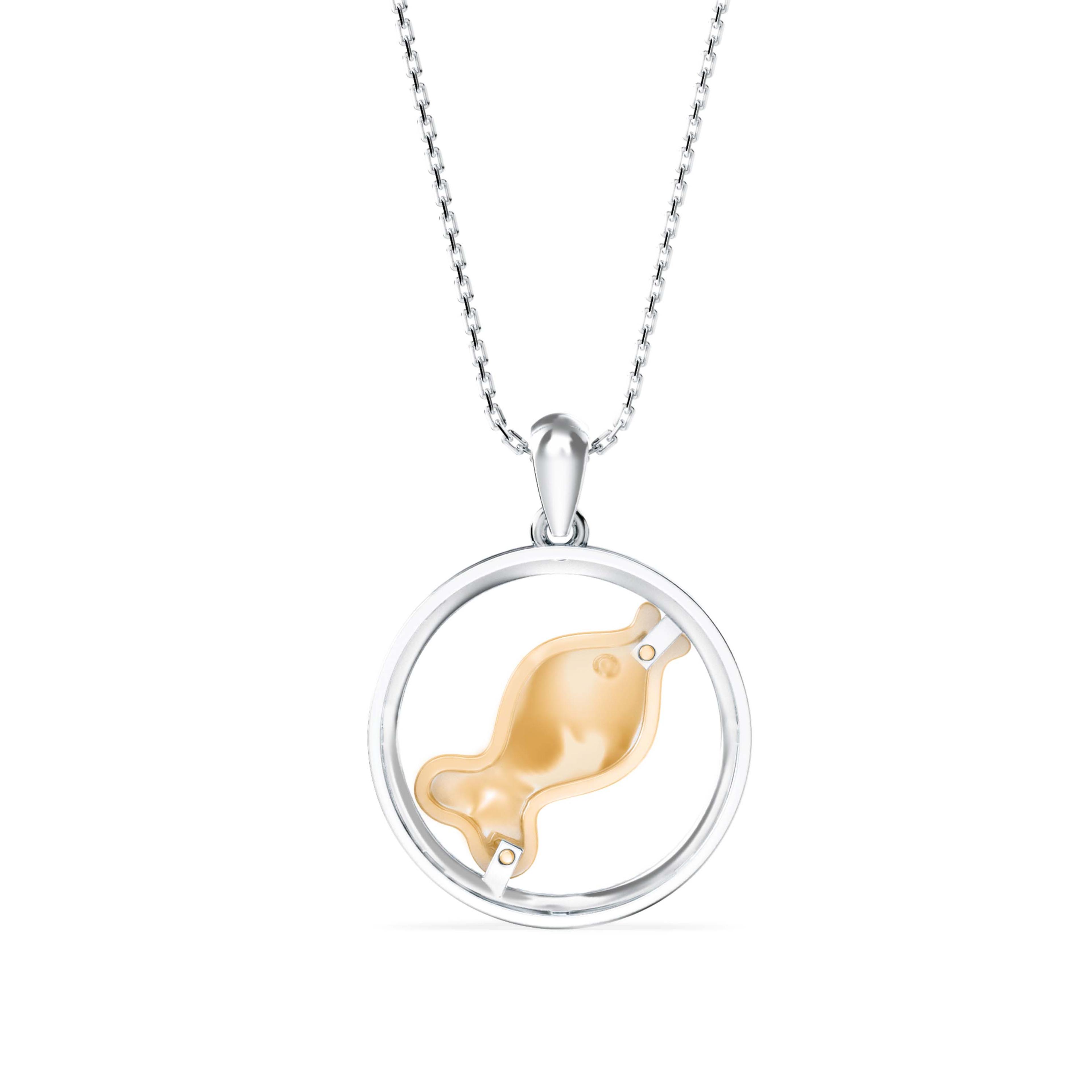 The Marina Fish 0.26ct Lab-Grown Diamond Pendant 14K Yellow with VVS/VS - 3