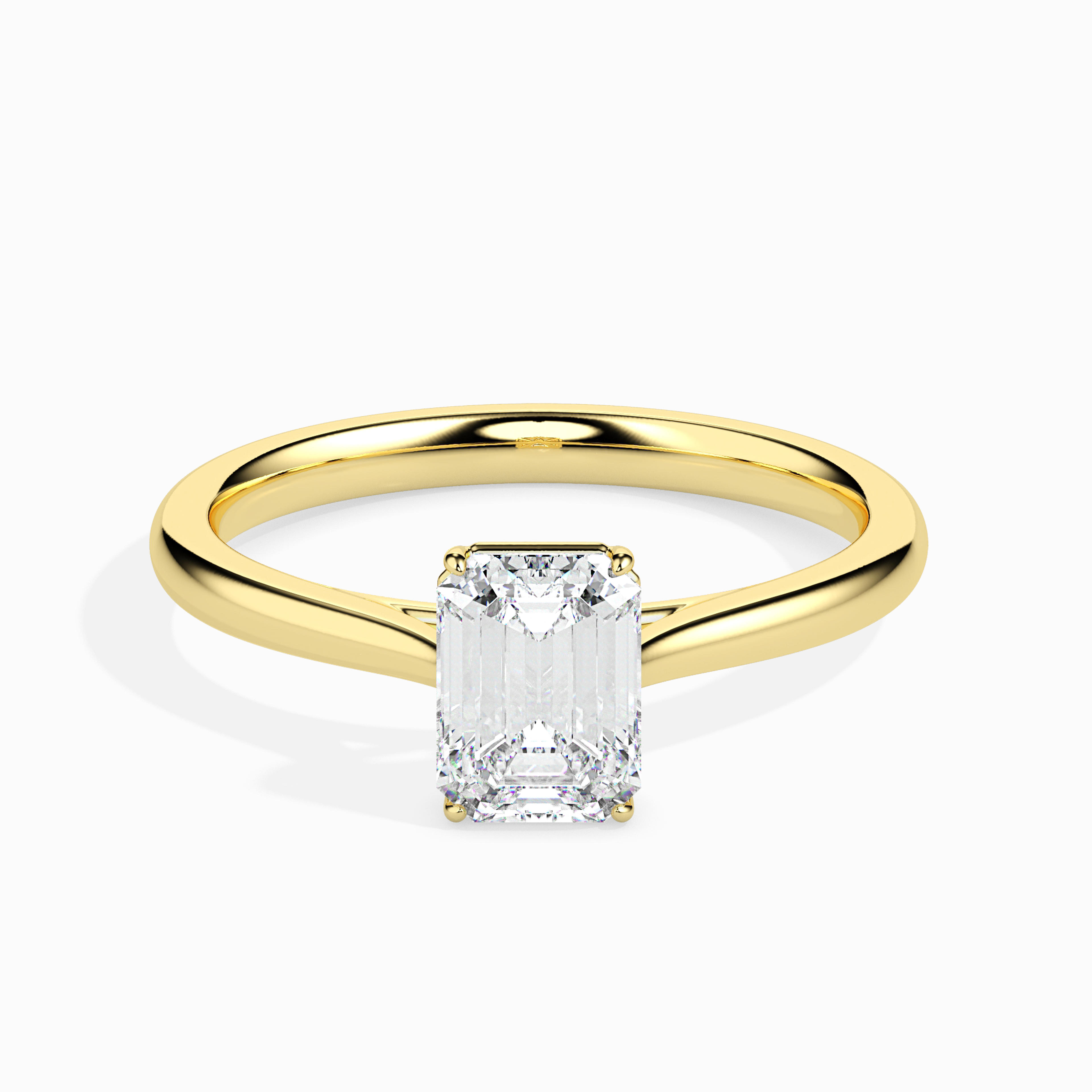 The Elara 1.02ct Emerald Solitaire Lab-Grown Diamond Ring 14K Yellow with VVS/VS - 5