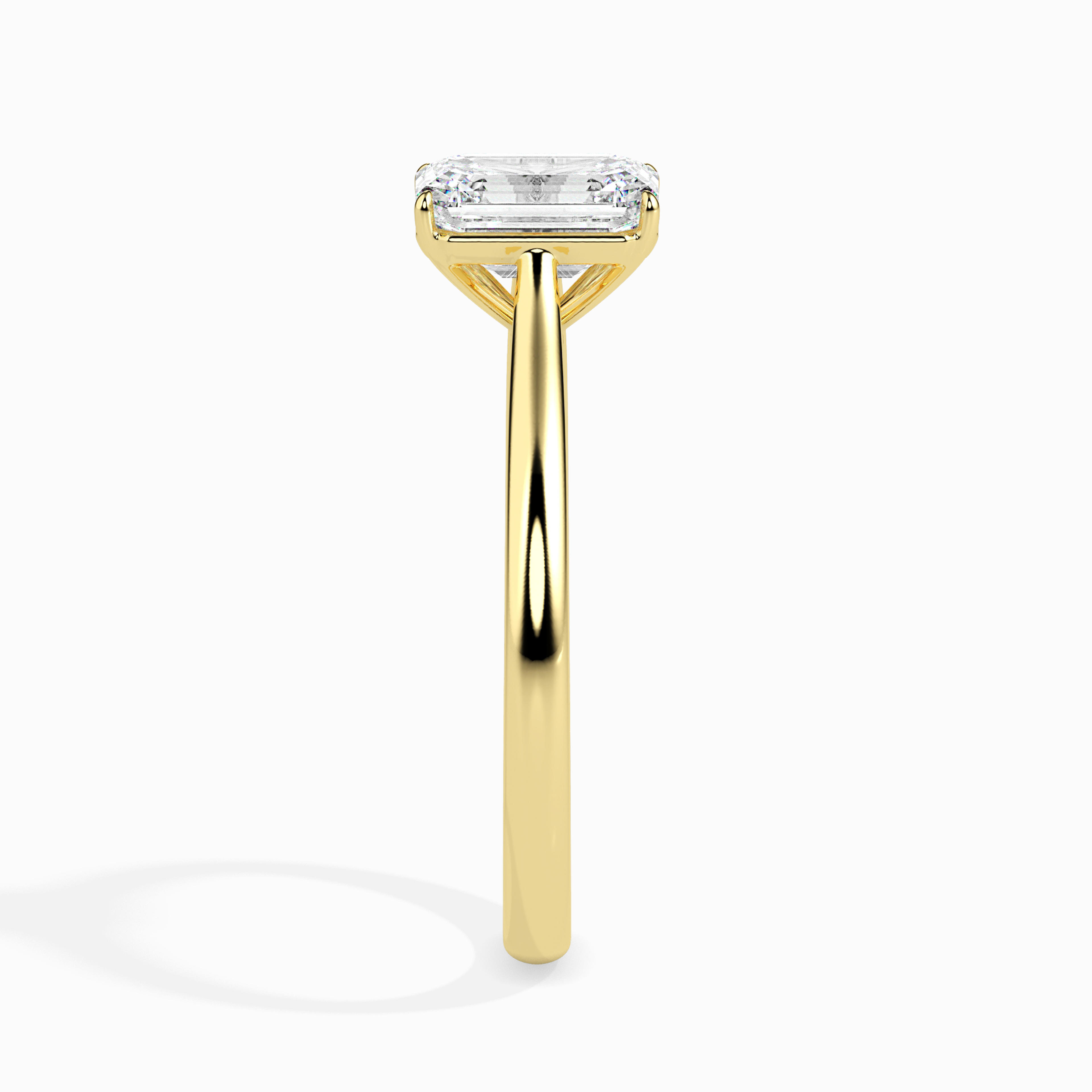 The Elara 1.02ct Emerald Solitaire Lab-Grown Diamond Ring 14K Yellow with VVS/VS - 3