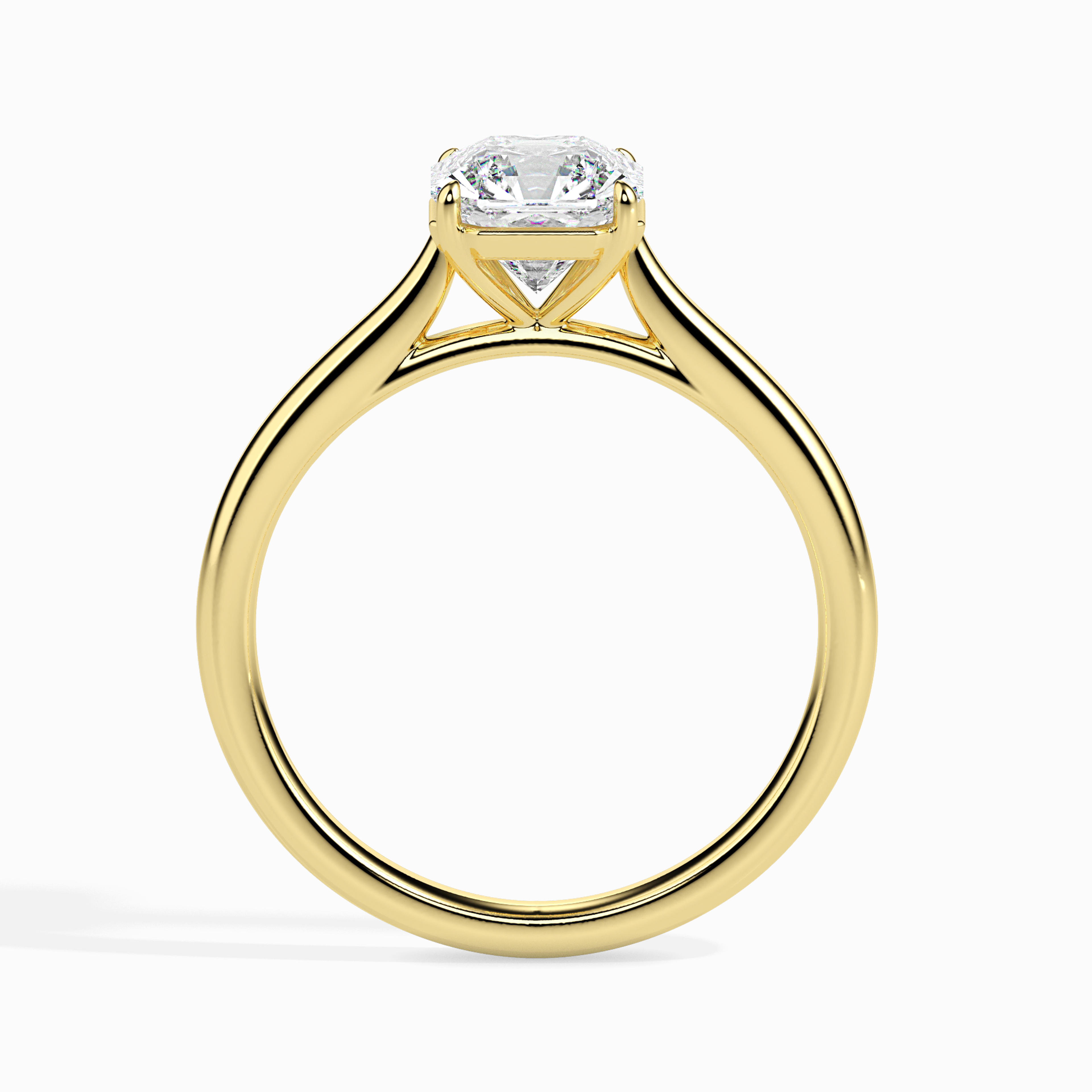 The Mira 0.85ct Asscher Solitaire Lab-Grown Diamond Ring 14K Yellow with VVS/VS - 5