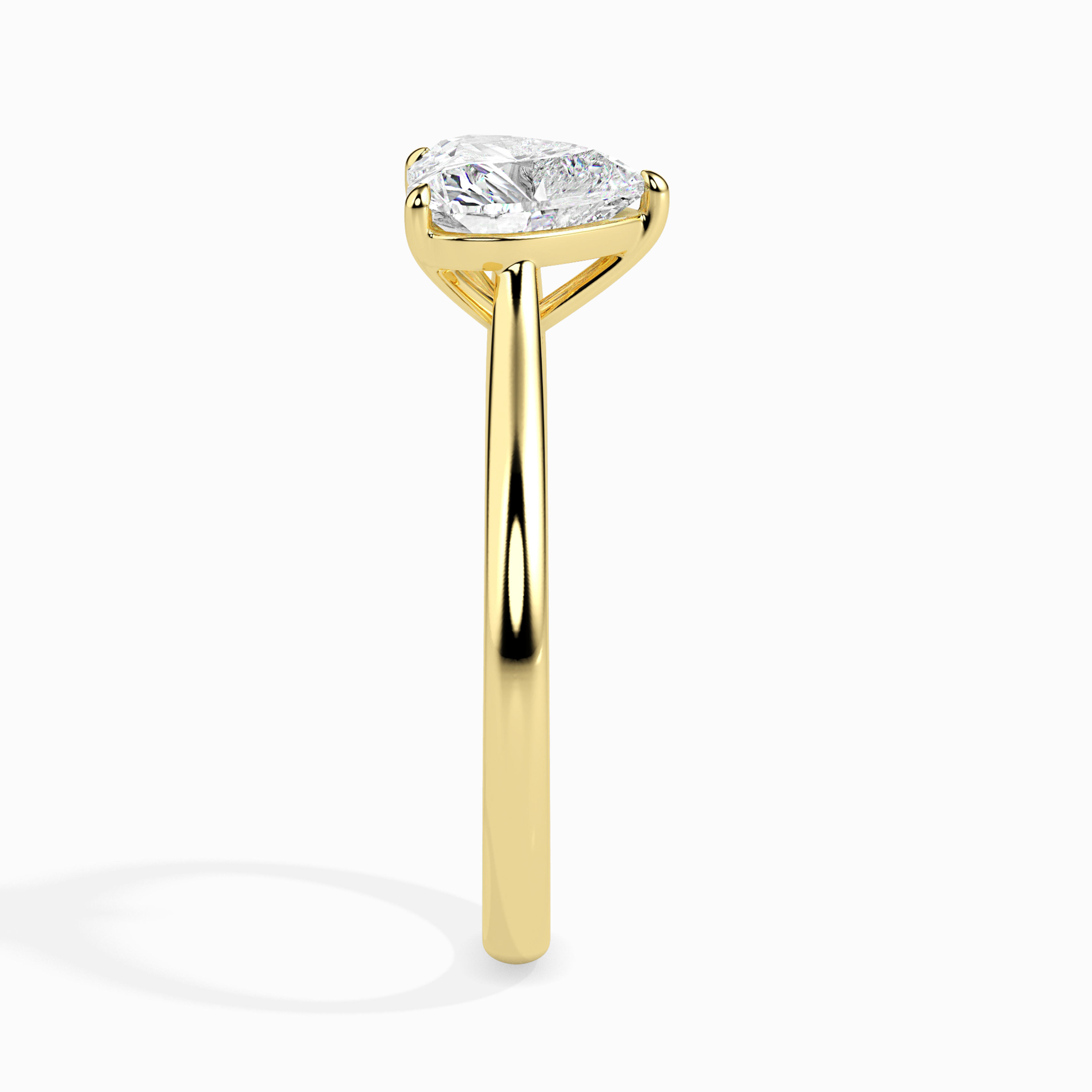 The Amara 0.97ct Heart Solitaire Lab-Grown Diamond Ring 14K Yellow with VVS/VS - 6