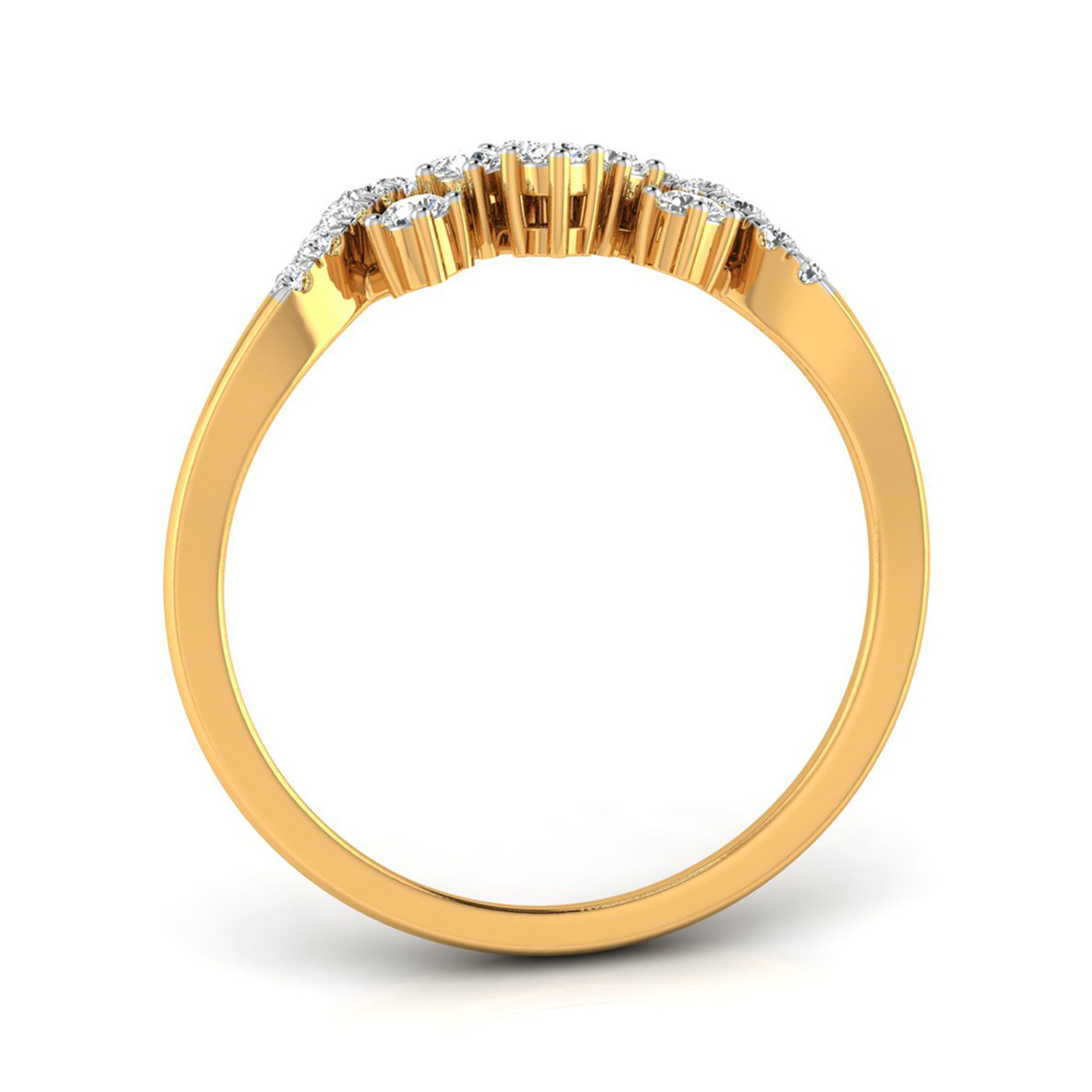 The Astra 0.21ct Lab-Grown Diamond Geometric Ring 14K Yellow with VVS/VS - 2