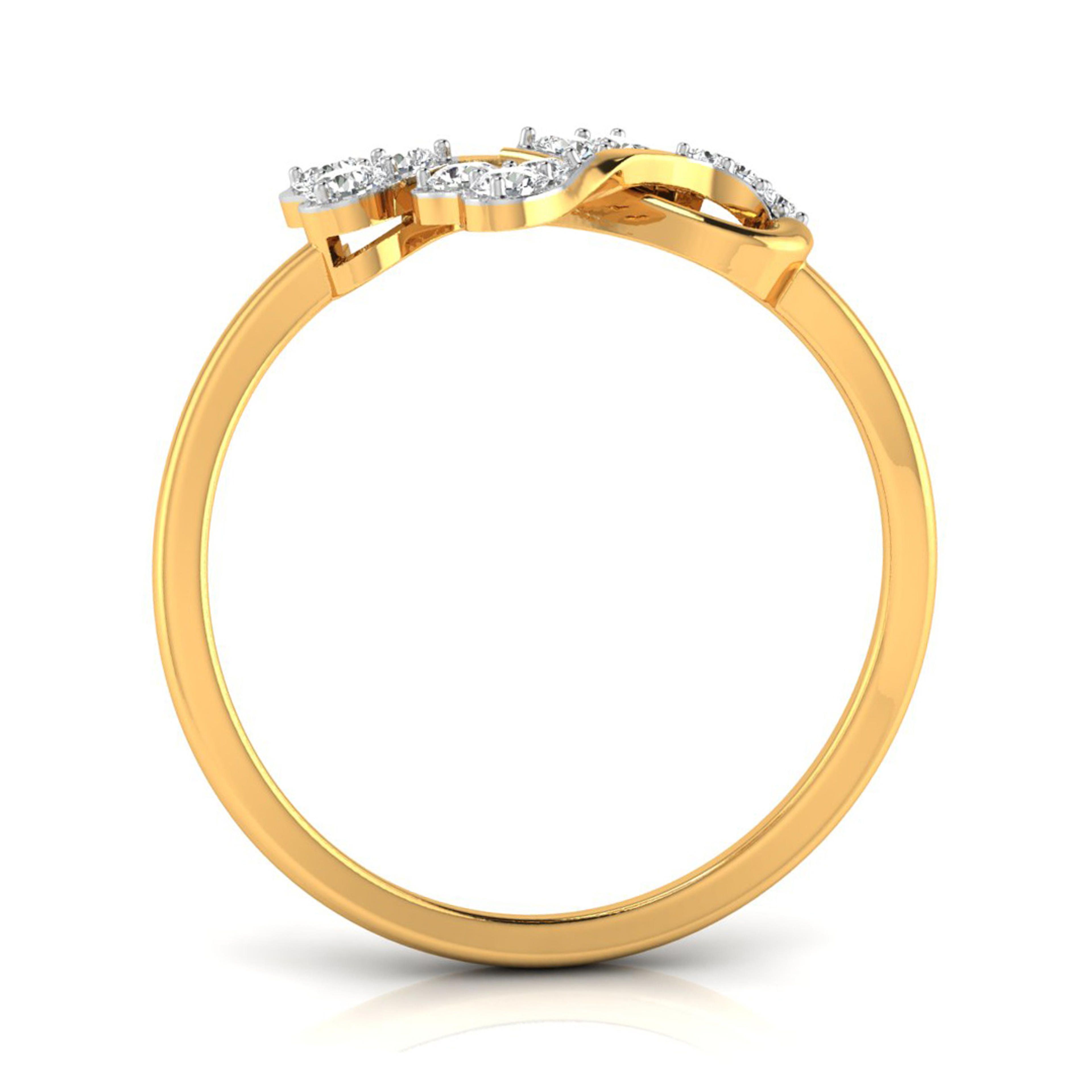 The Juliet Heart-Knot 0.17ct Lab-Grown Diamond Ring 14K Yellow with VVS/VS - 2