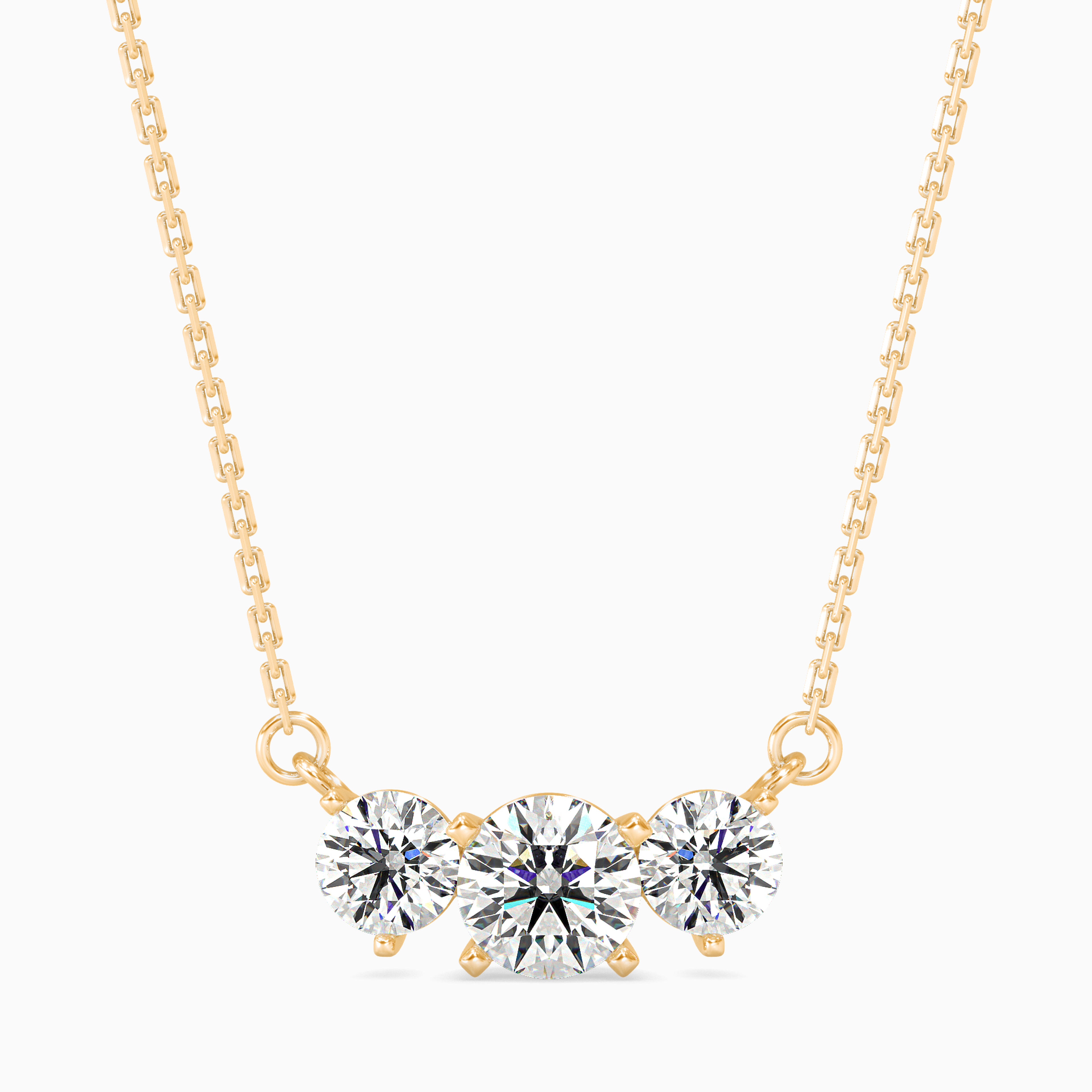The Trinity 1.05ct Three-Stone Lab-Grown Diamond Pendant 14K Yellow with VVS/VS - 5