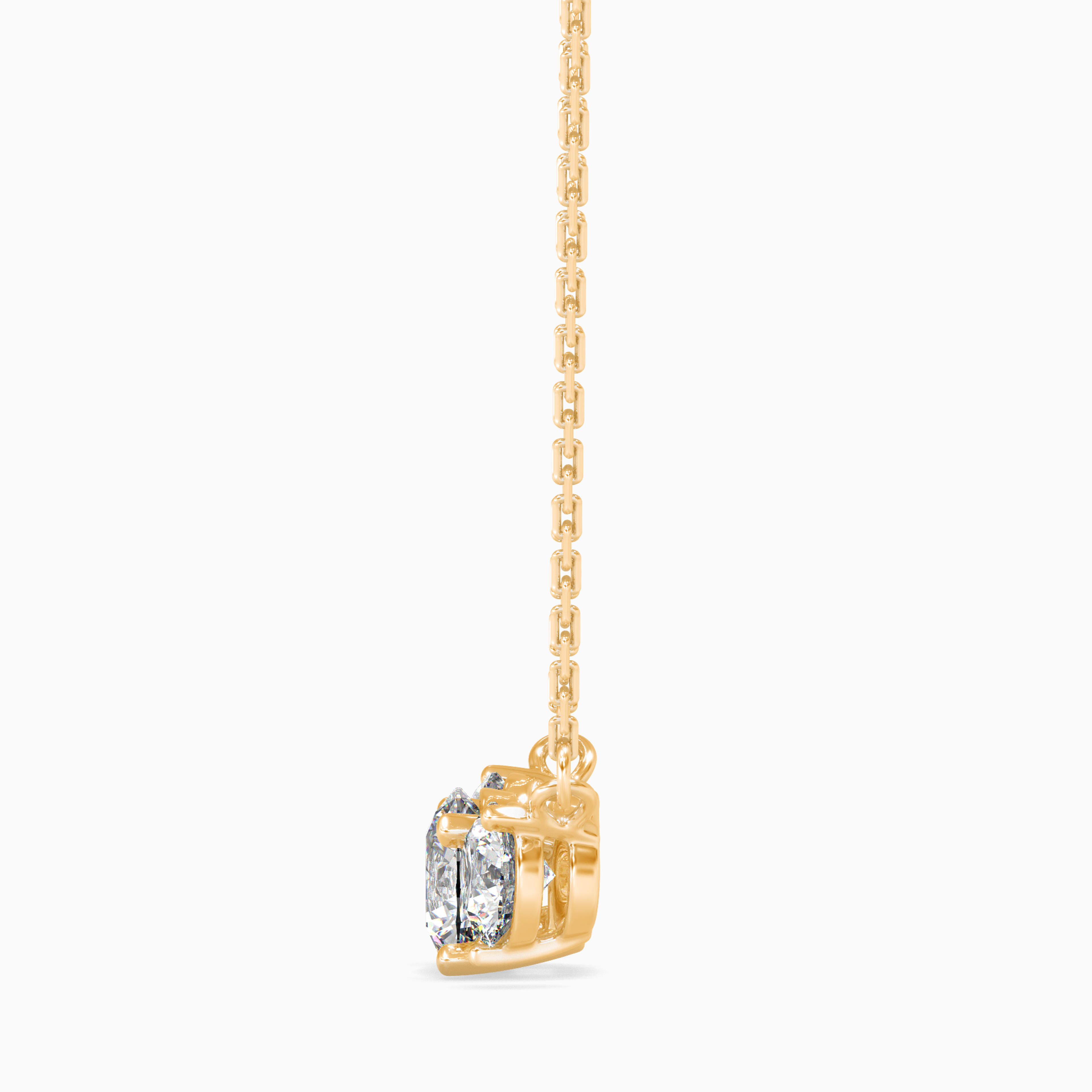 The Trinity 1.05ct Three-Stone Lab-Grown Diamond Pendant 14K Yellow with VVS/VS - 3
