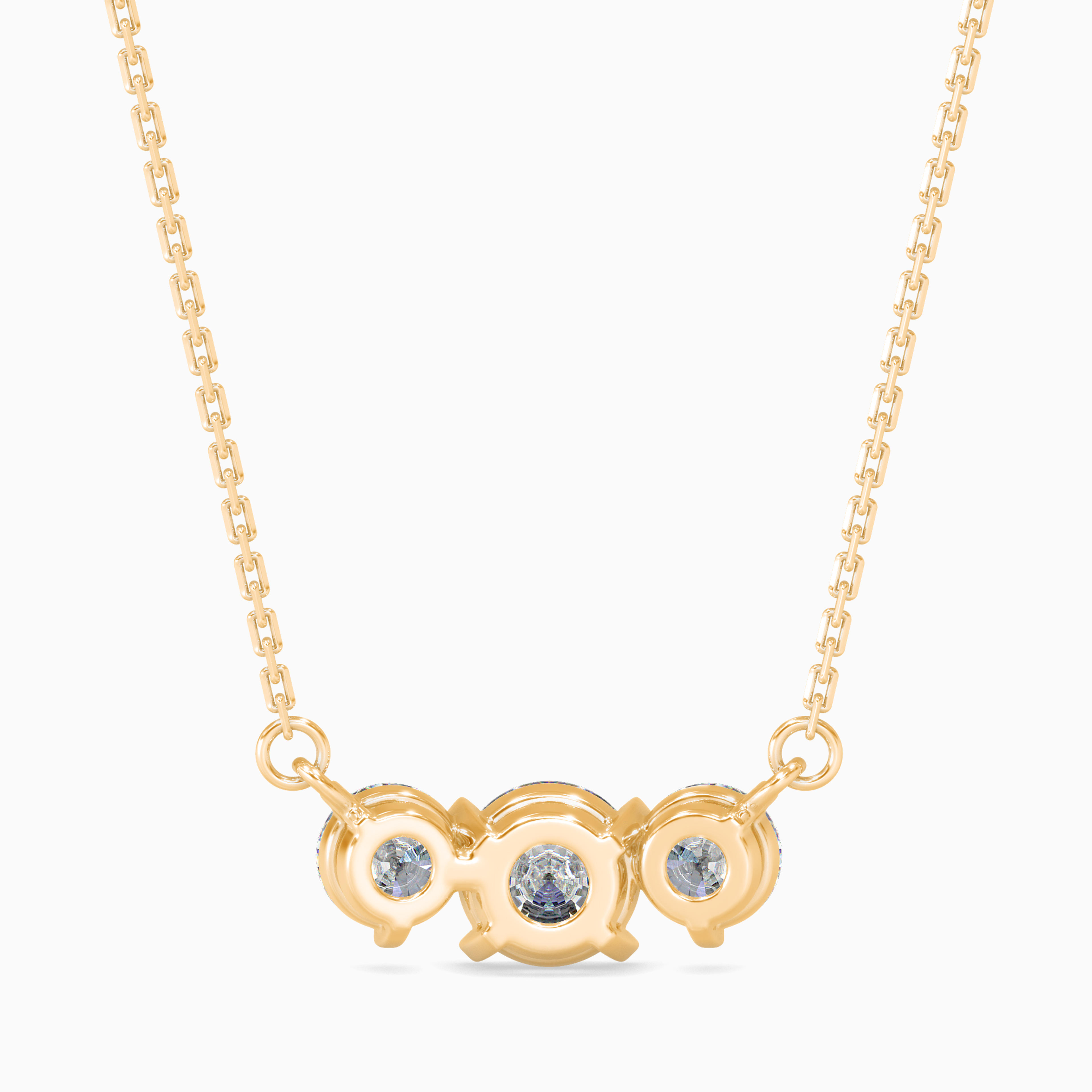 The Trinity 1.05ct Three-Stone Lab-Grown Diamond Pendant 14K Yellow with VVS/VS - 4