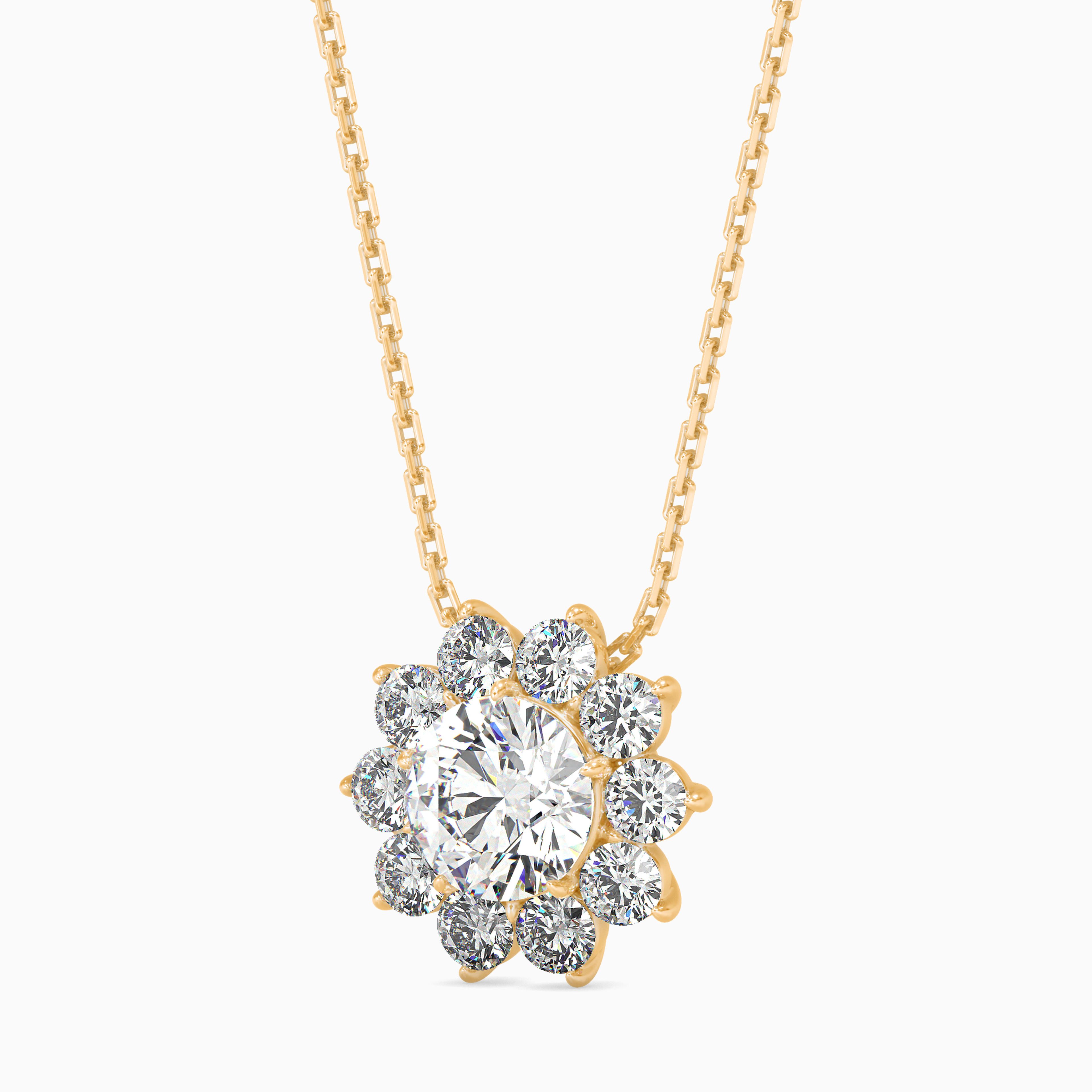 The Celeste Twist 1.17ct Lab-Grown Diamond Pendant 14K Yellow with VVS/VS - 5