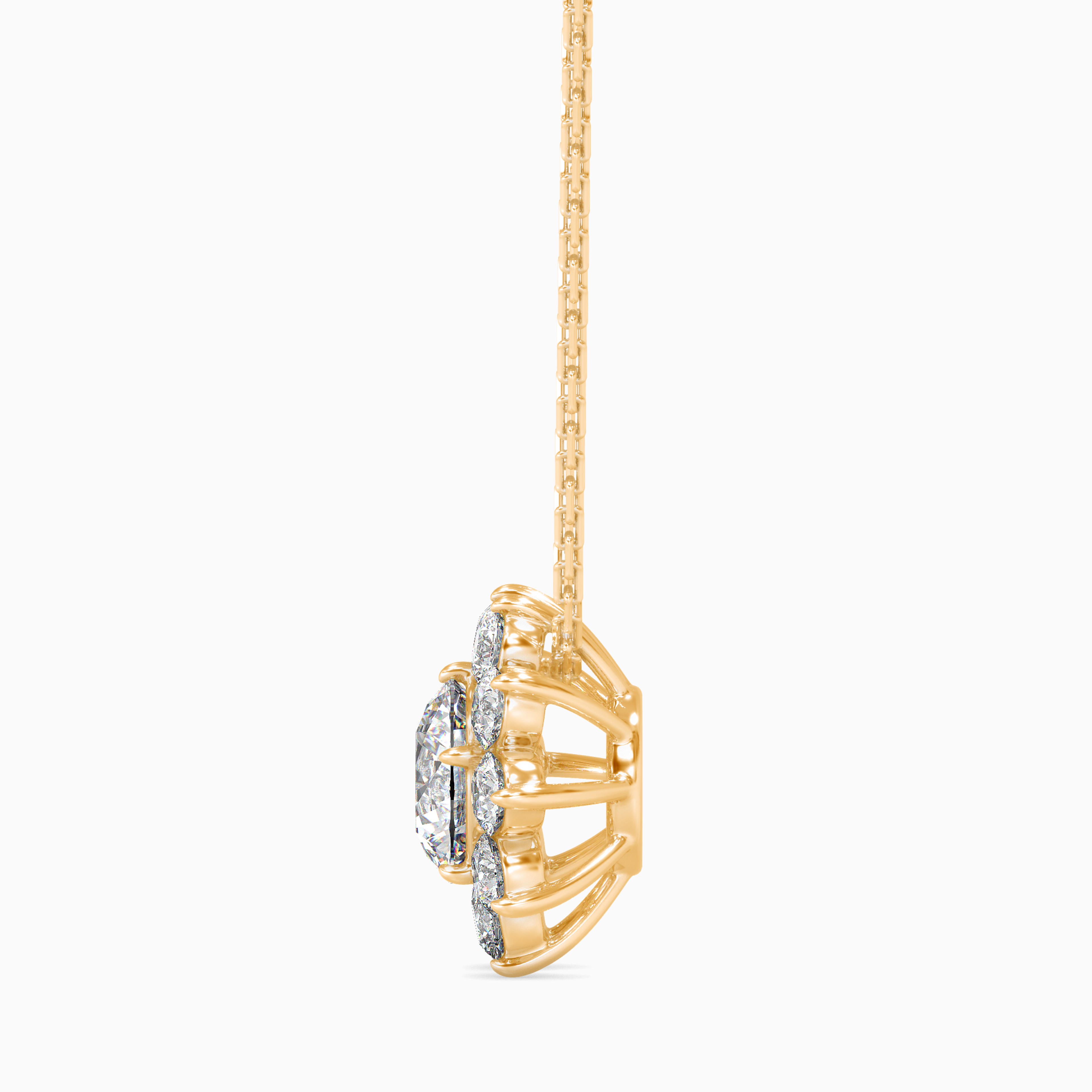 The Celeste Twist 1.17ct Lab-Grown Diamond Pendant 14K Yellow with VVS/VS - 3