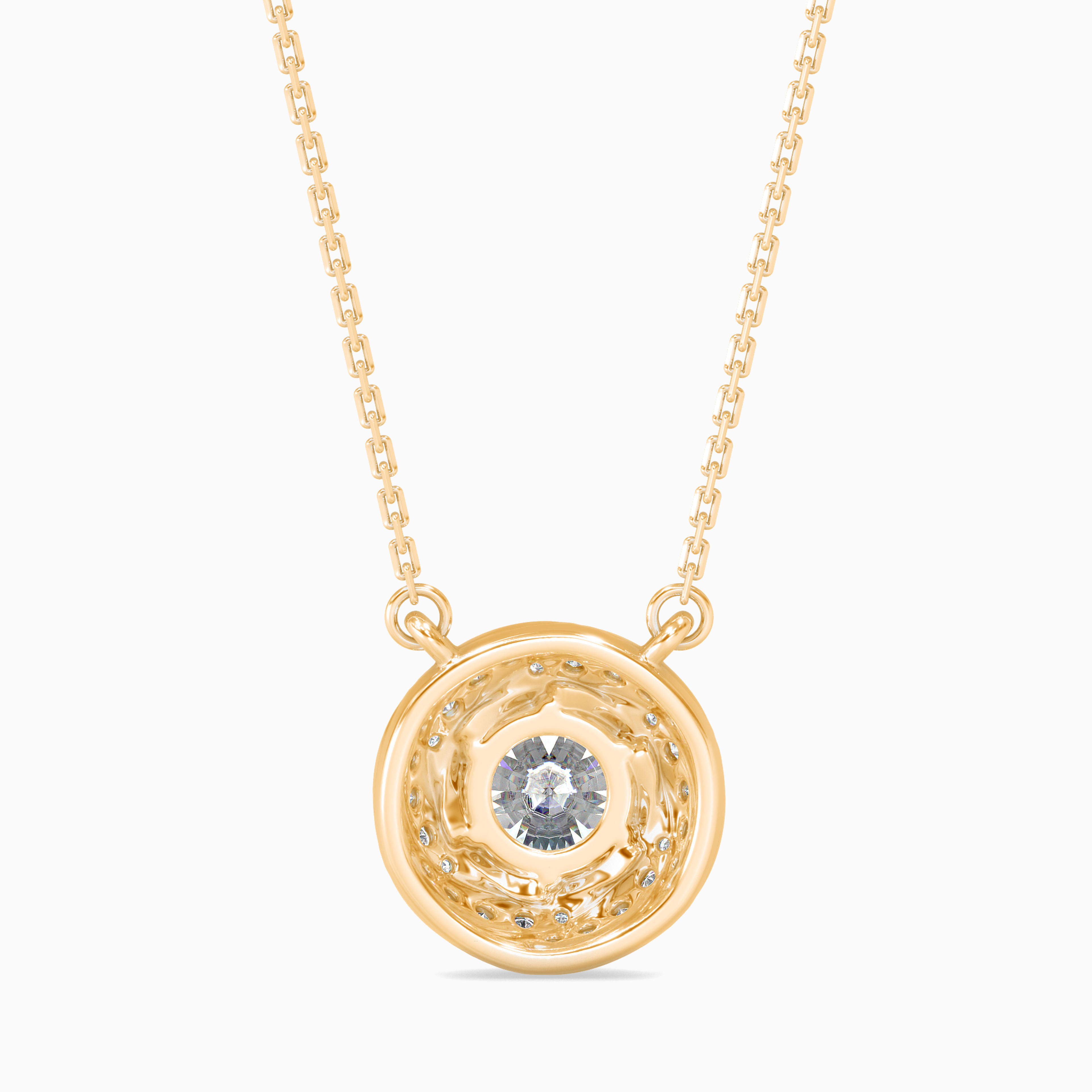 The Solis Sunburst 1.00ct Lab-Grown Diamond Pendant 14K Yellow with VVS/VS - 4