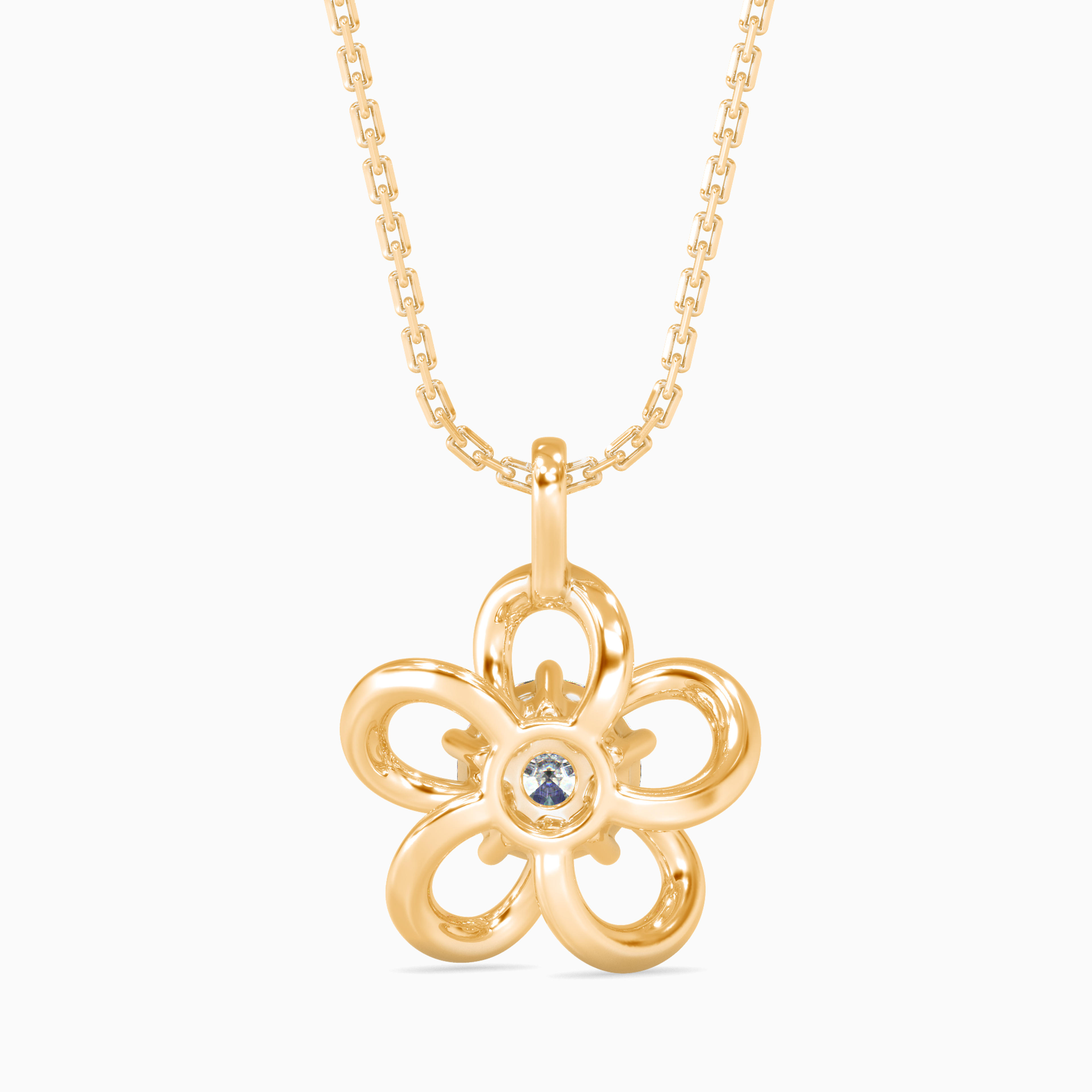 The Aura Twist 0.53ct Solitaire Lab-Grown Diamond Pendant 14K Yellow with VVS/VS - 4
