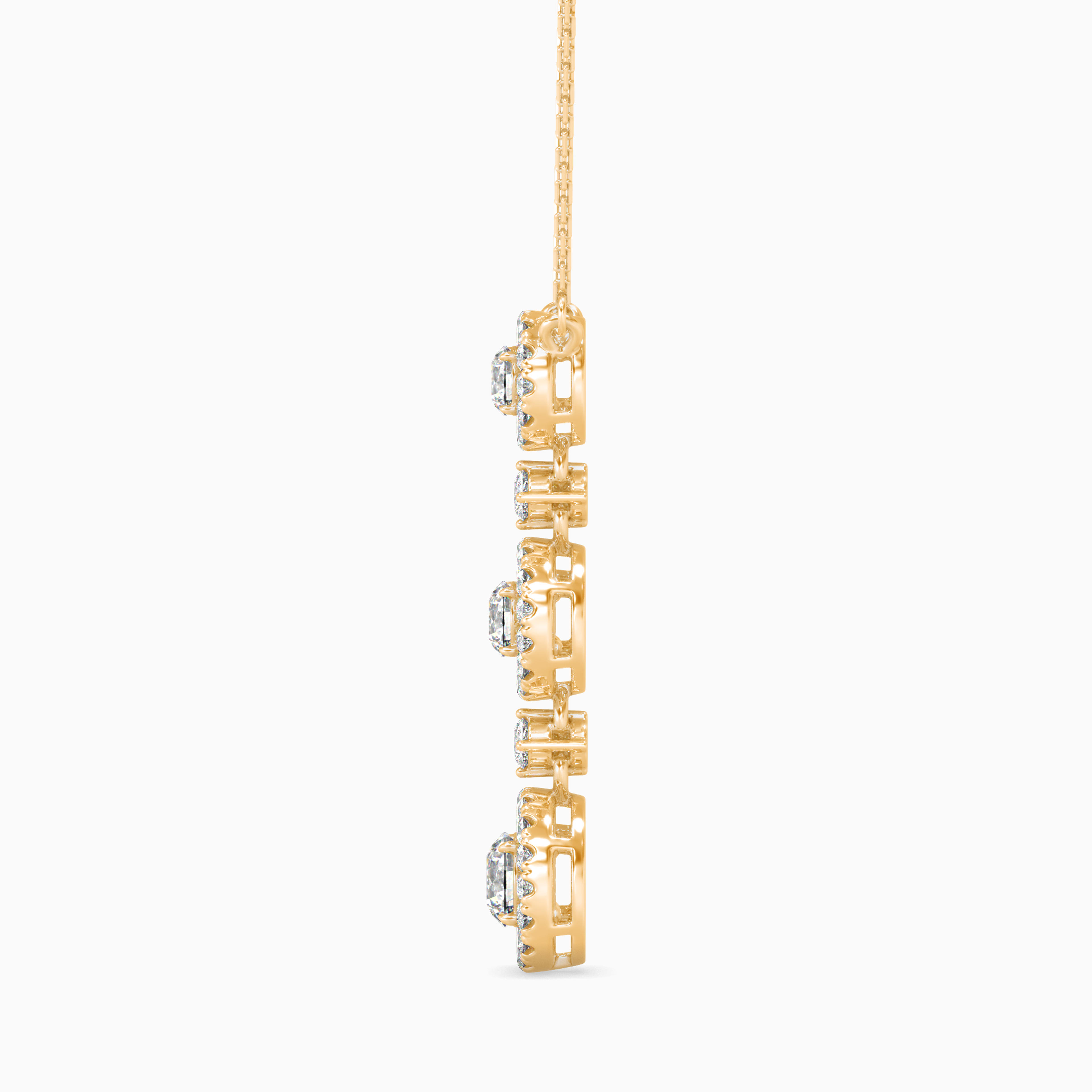 The Aria Treble Clef 0.99ct Lab-Grown Diamond Pendant 14K Yellow with VVS/VS - 3