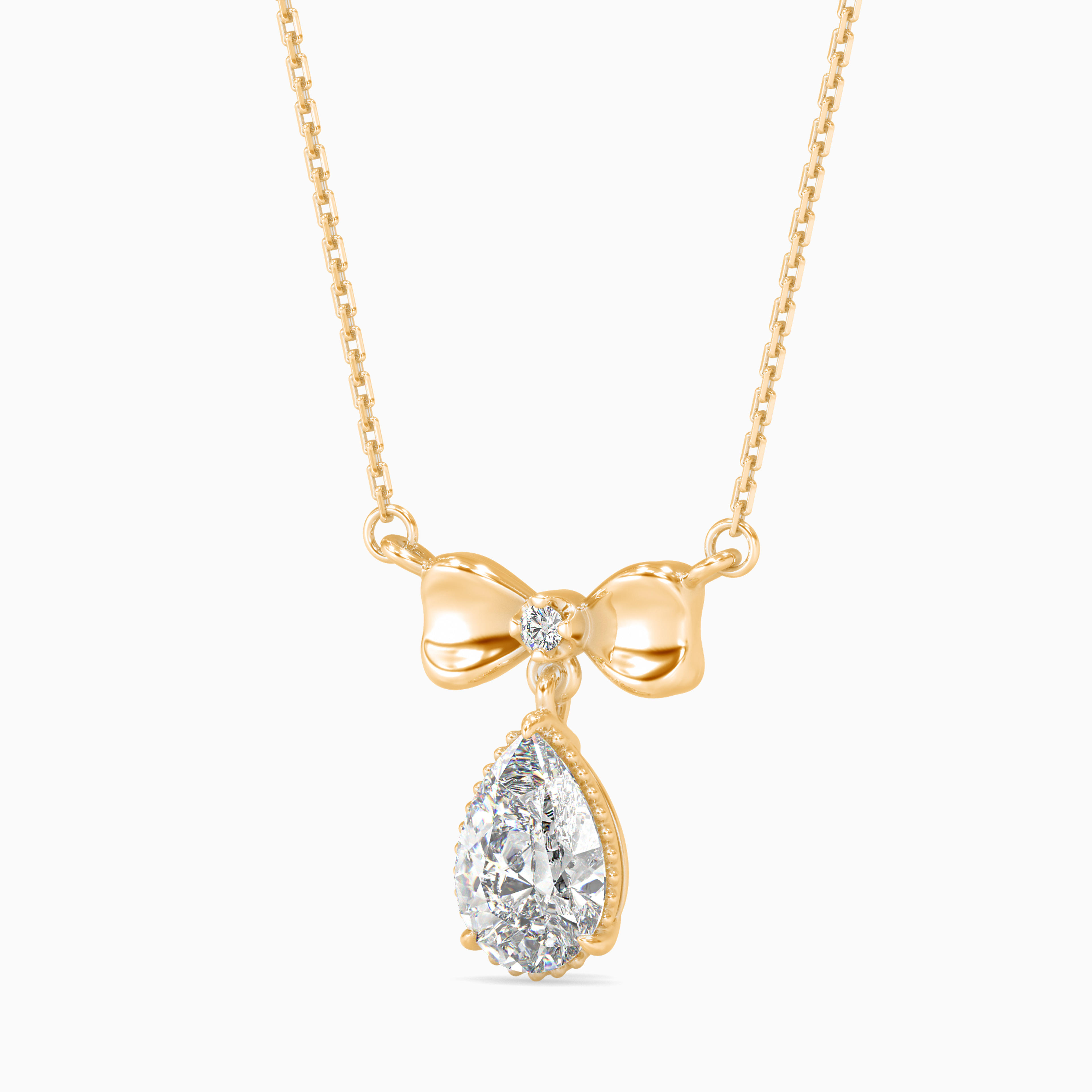 The Lumina Pear Drop 0.97ct Lab-Grown Diamond Pendant 14K Yellow with VVS/VS - 6