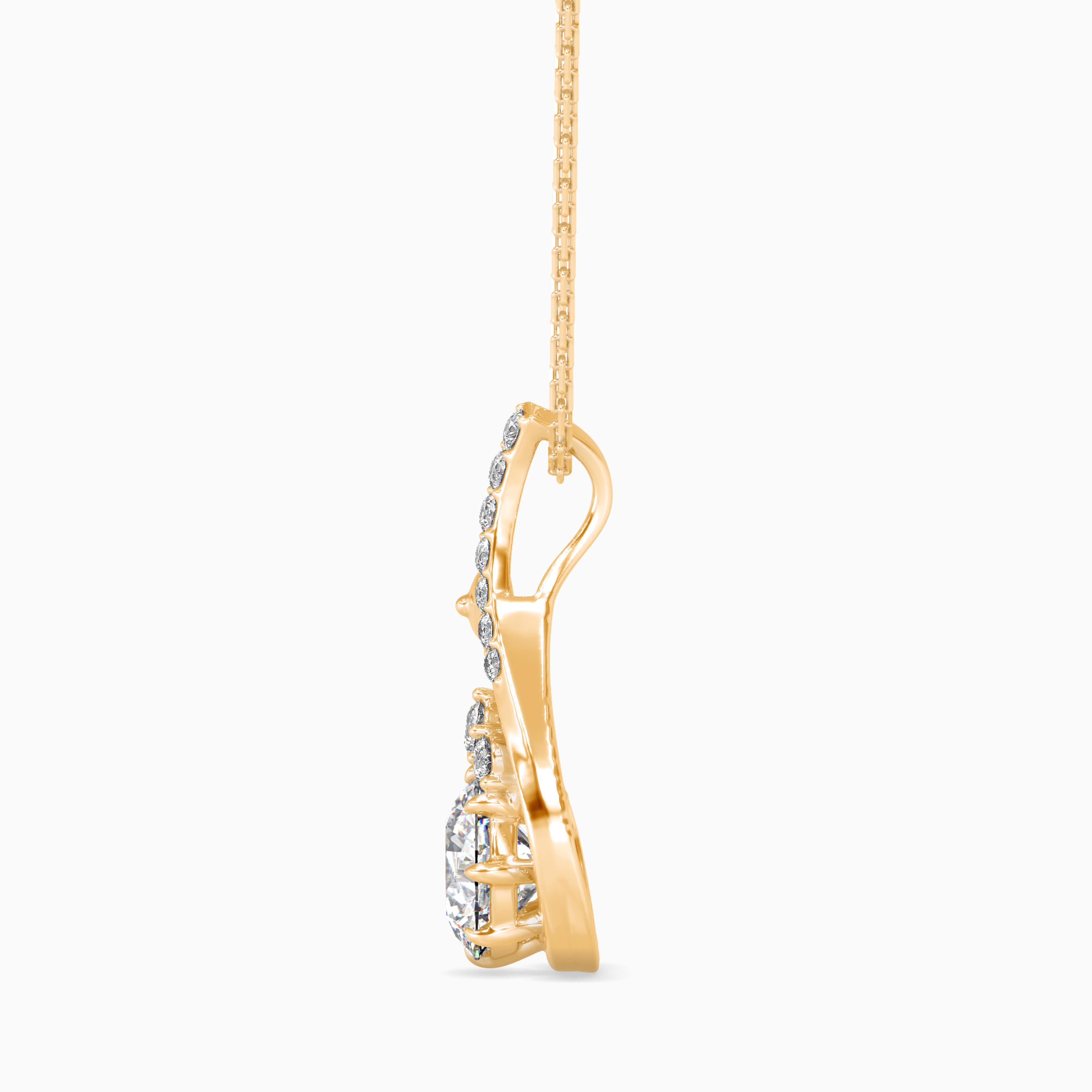The Odette Swan 1.02ct Lab-Grown Diamond Pendant 14K Yellow with VVS/VS - 3