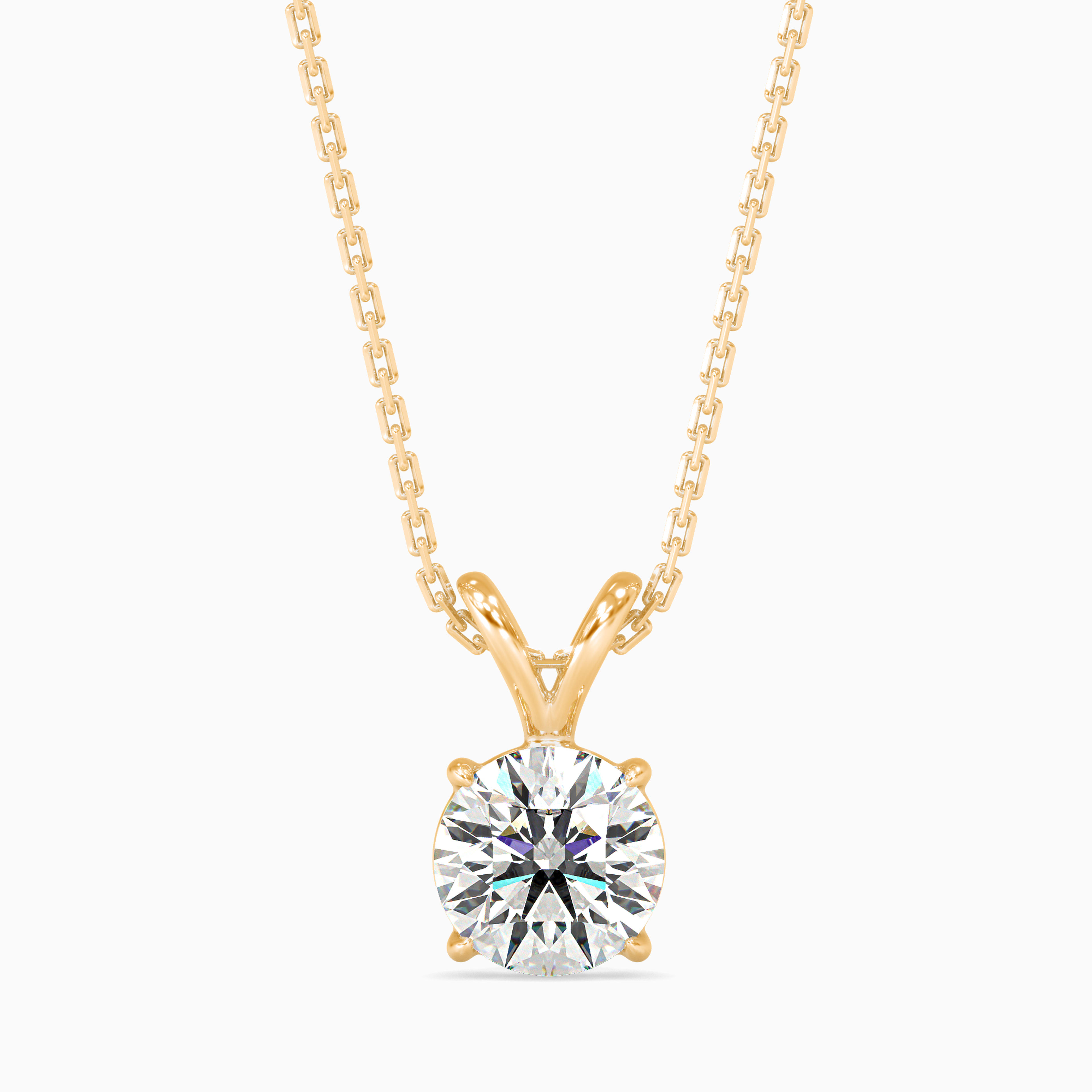 The Embrace 1.03ct Solitaire Lab-Grown Diamond Pendant 14K Yellow with VVS/VS - 6