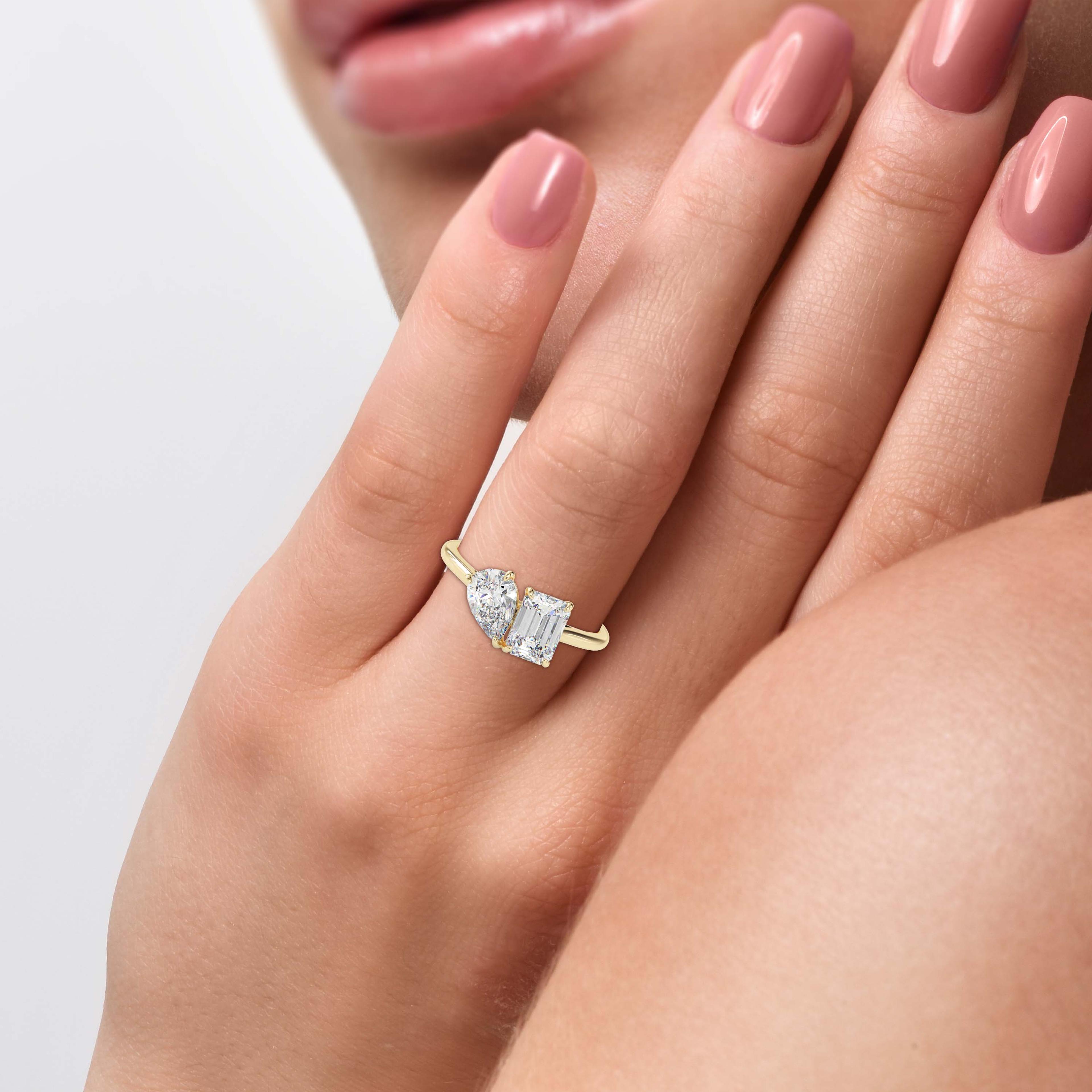 The Kaia Toi et Moi 1.91ct Lab-Grown Diamond Ring 14K Yellow with VVS/VS video 1