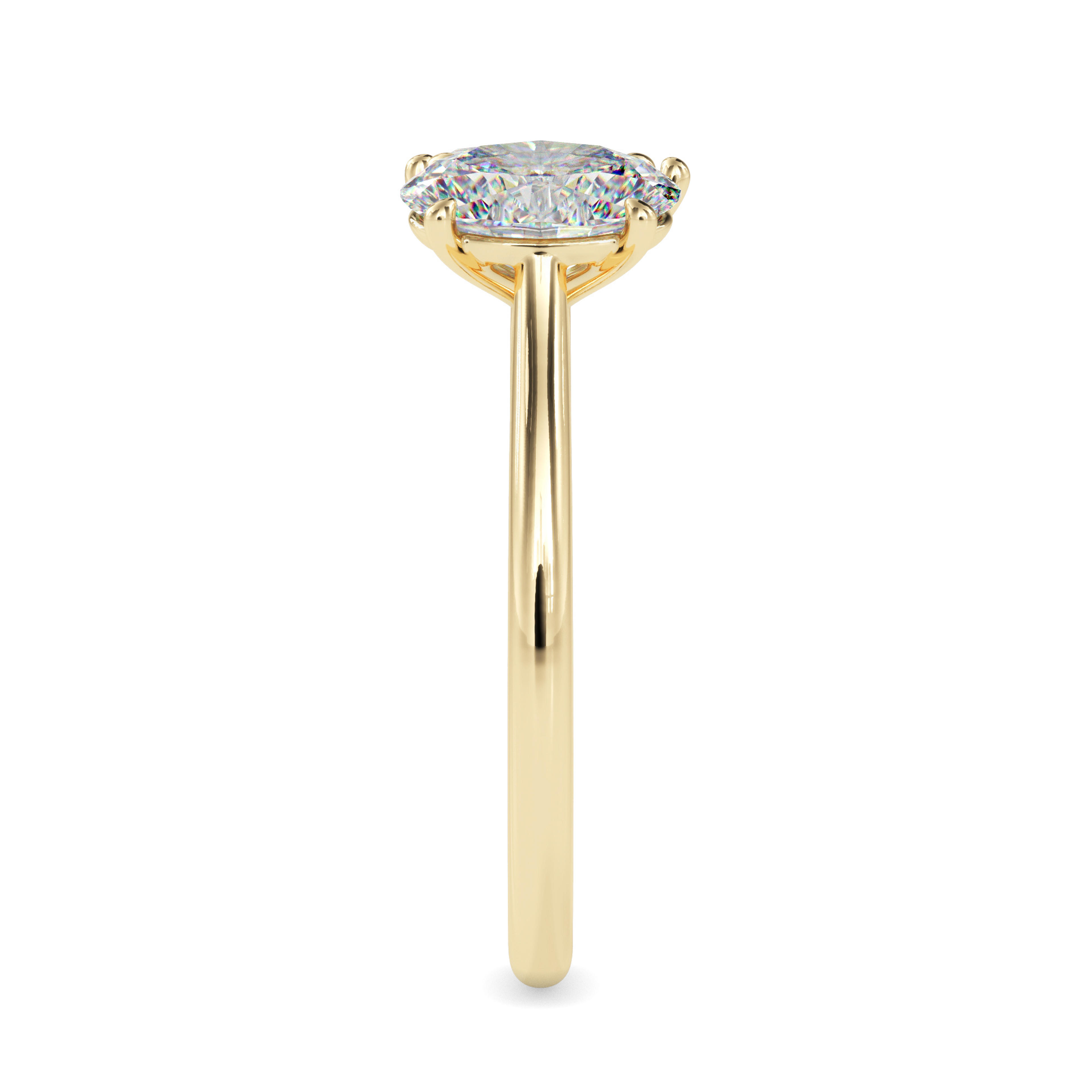 The Daphne Toi et Moi 1.88ct Lab-Grown Diamond Ring 14K Yellow with VVS/VS - 6