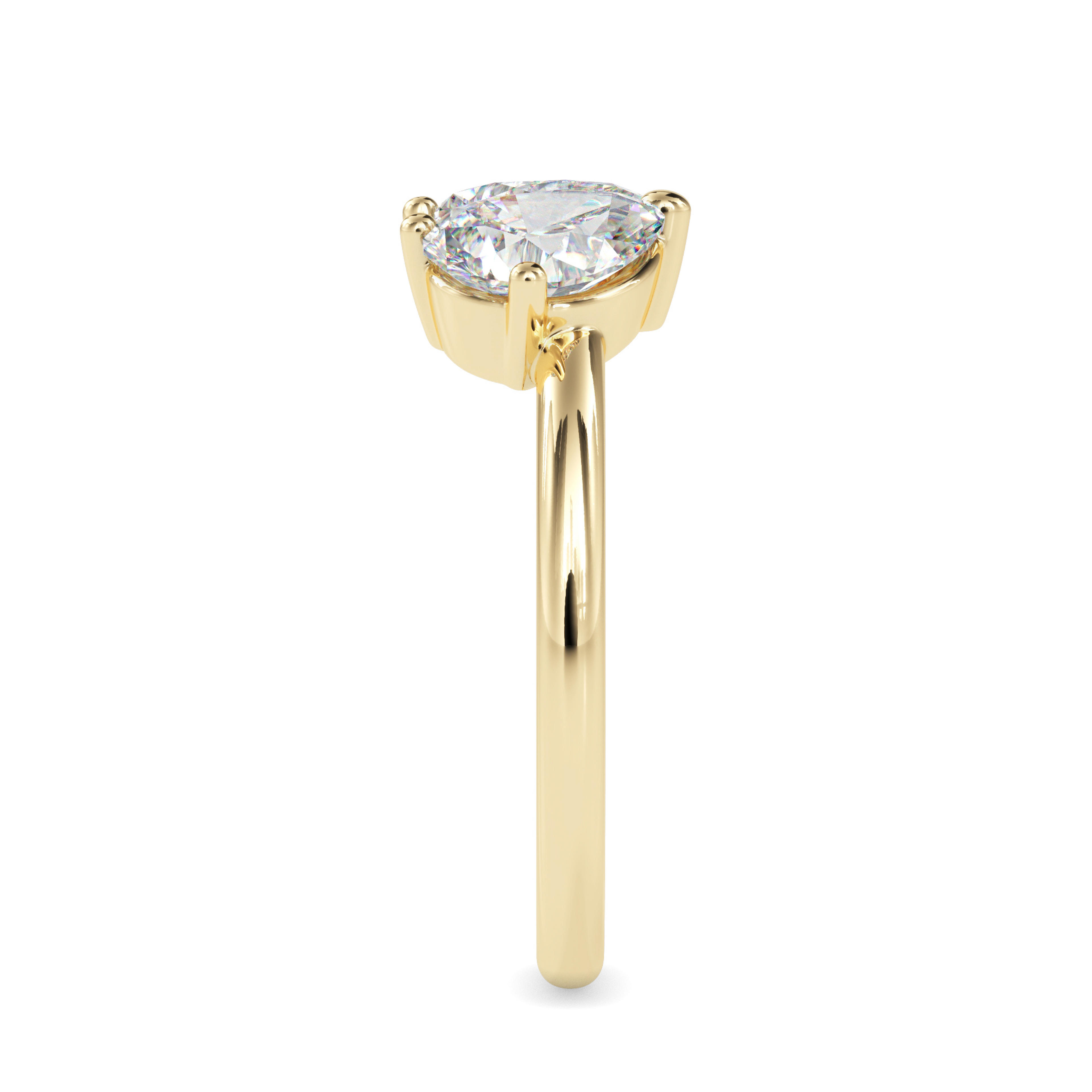 The Harmony Toi et Moi 1.62ct Dual-Pear Lab-Grown Diamond Ring 14K Yellow with VVS/VS - 6