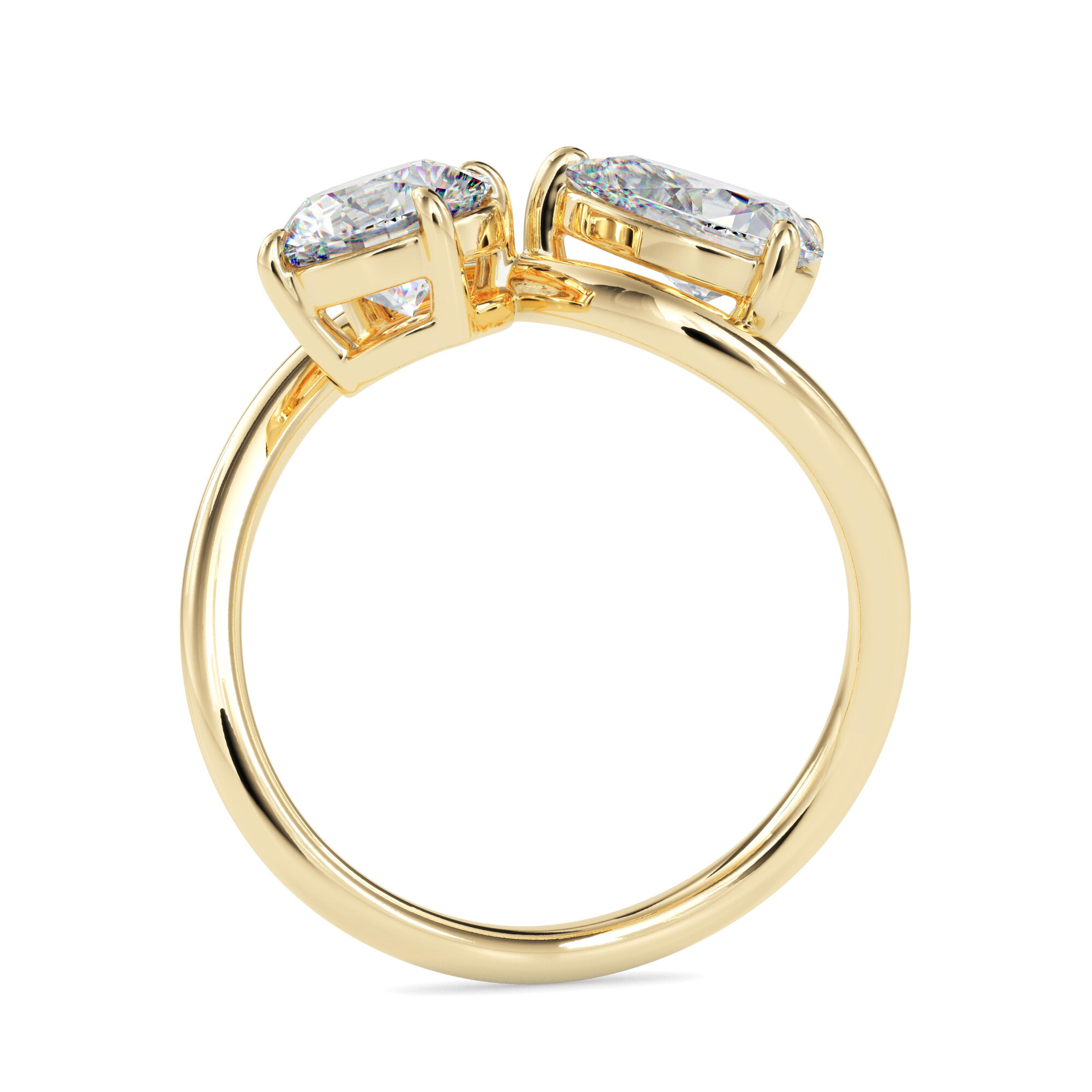 The Aster Toi et Moi 1.84ct Lab-Grown Diamond Ring 14K Yellow with VVS/VS - 5