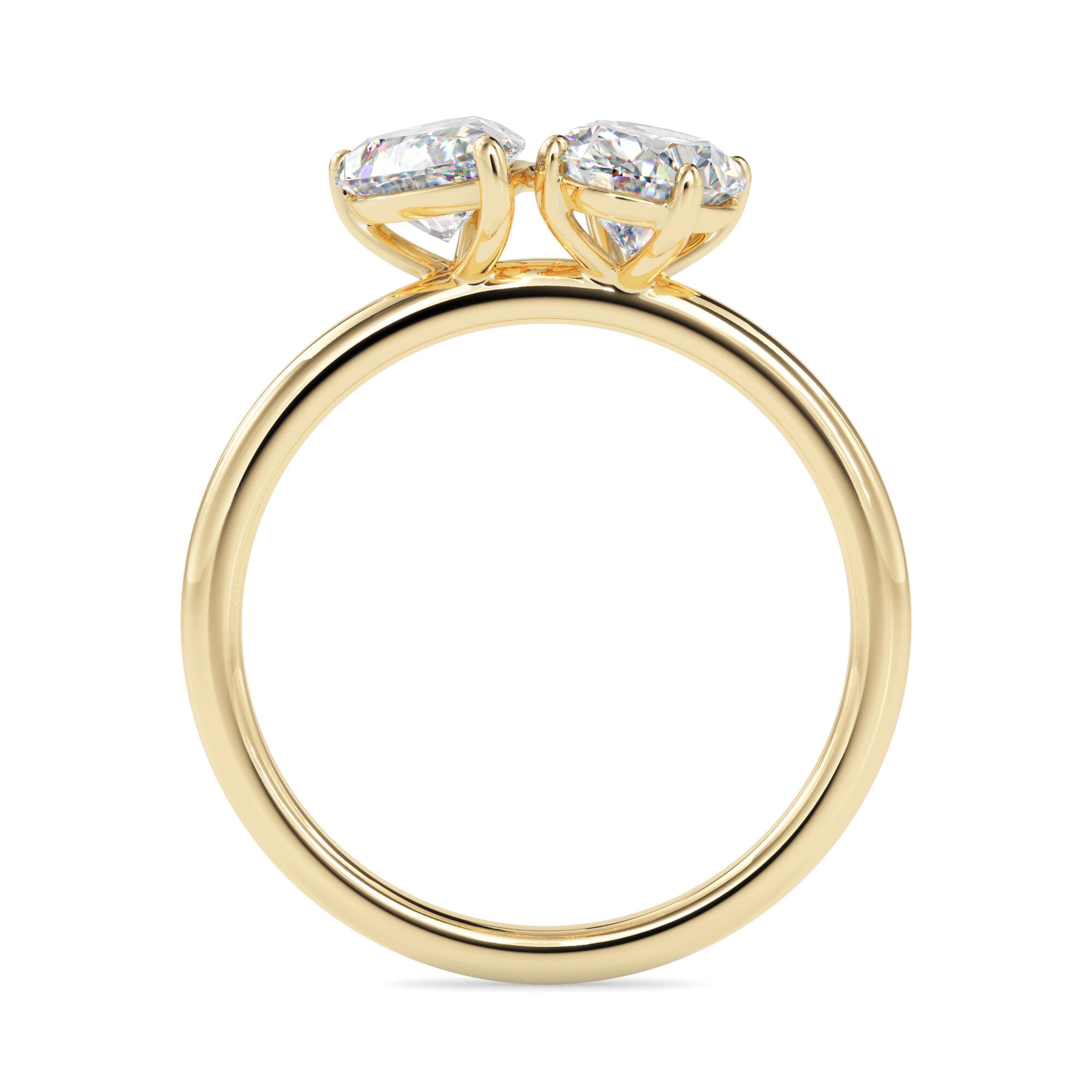 The Chloe Toi et Moi 1.88ct Lab-Grown Diamond Ring 14K Yellow with VVS/VS - 5