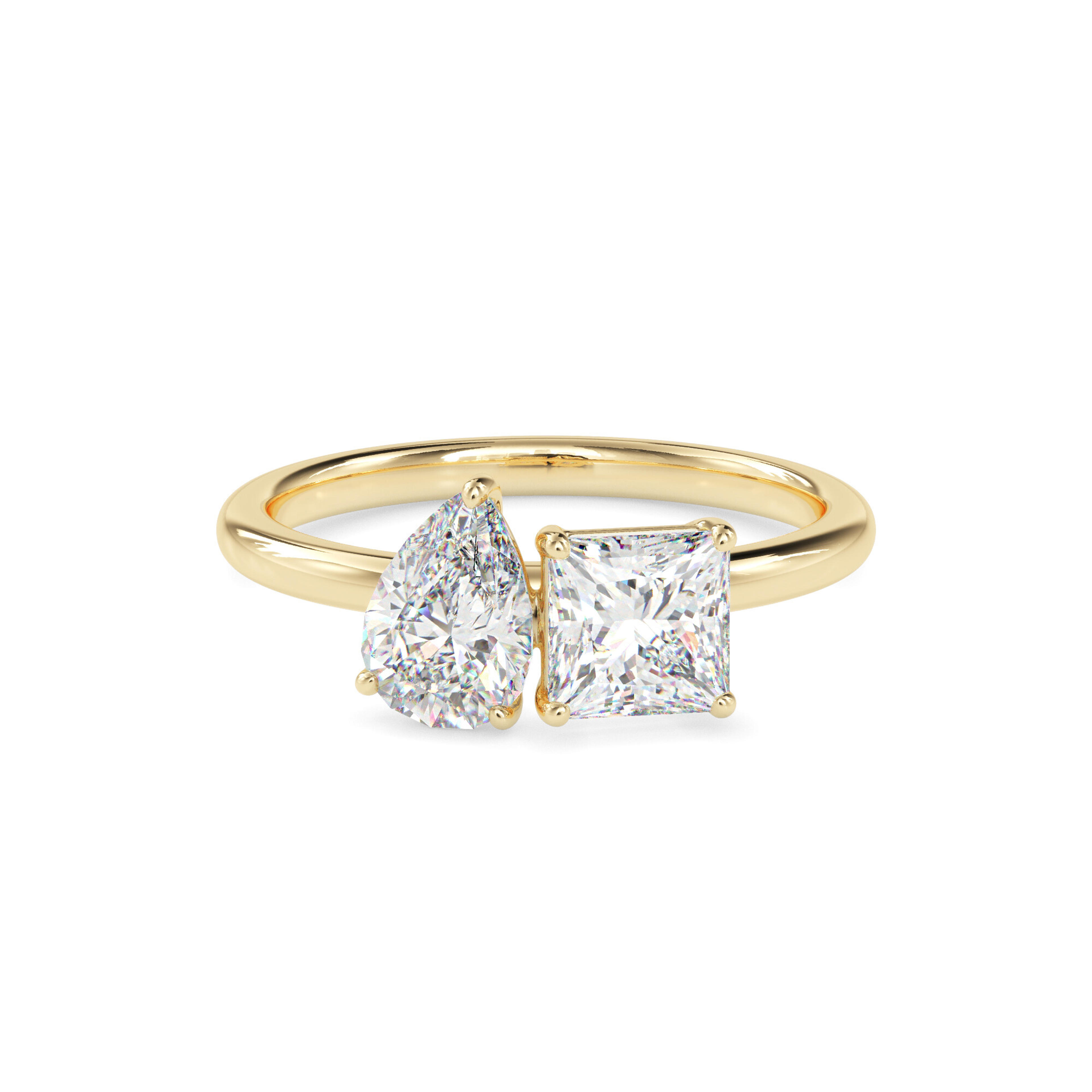 The Veda Toi et Moi 1.93ct Lab-Grown Diamond Ring 14K Yellow with VVS/VS - 4
