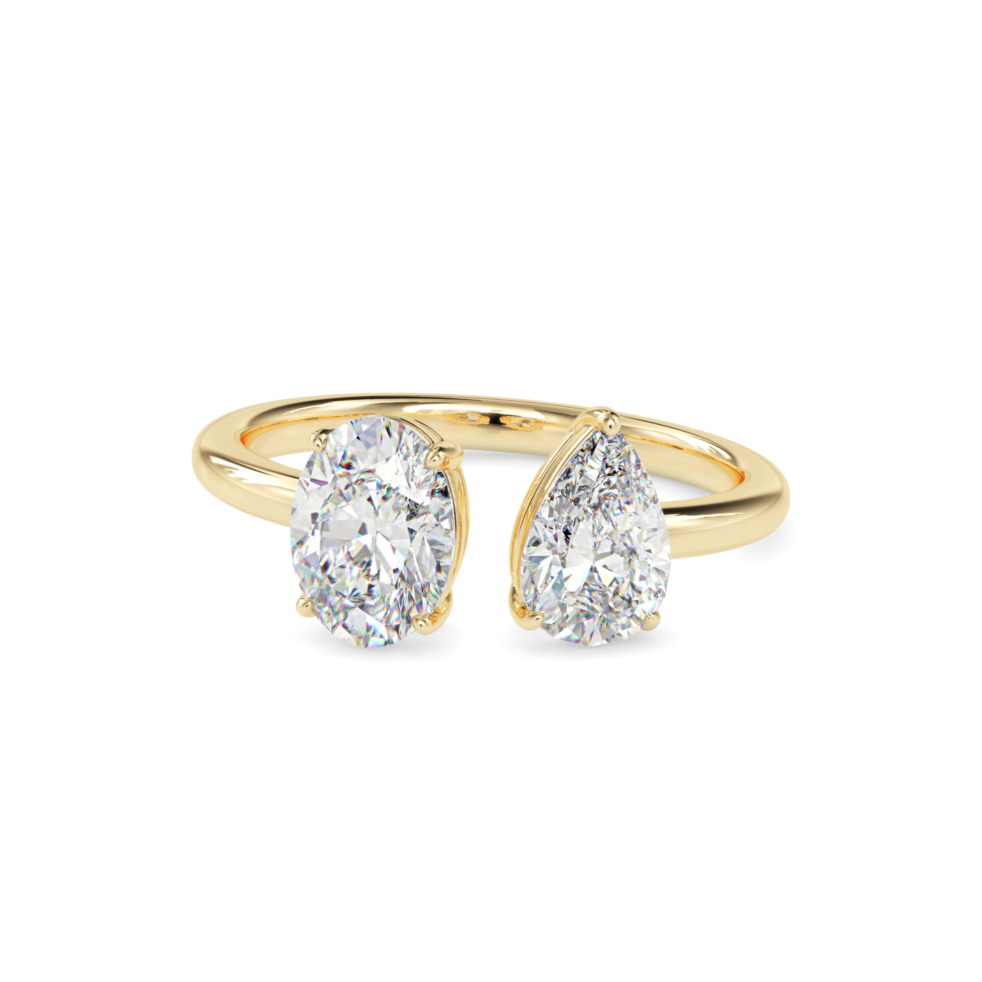 The Freya Toi et Moi 1.89ct Lab-Grown Diamond Ring 14K Yellow with VVS/VS - 3