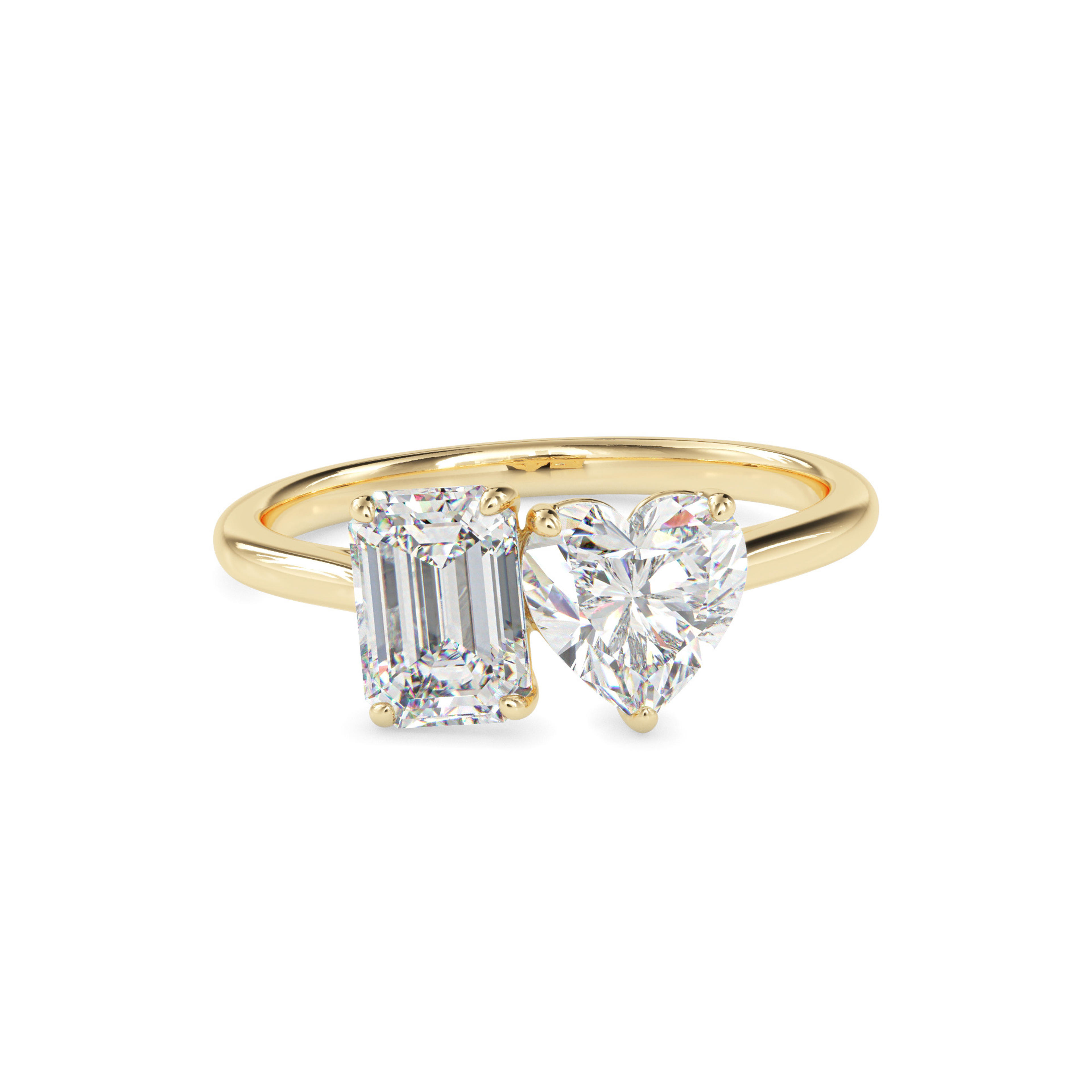 The Elysia Toi et Moi 1.99ct Lab-Grown Diamond Ring 14K Yellow with VVS/VS - 3
