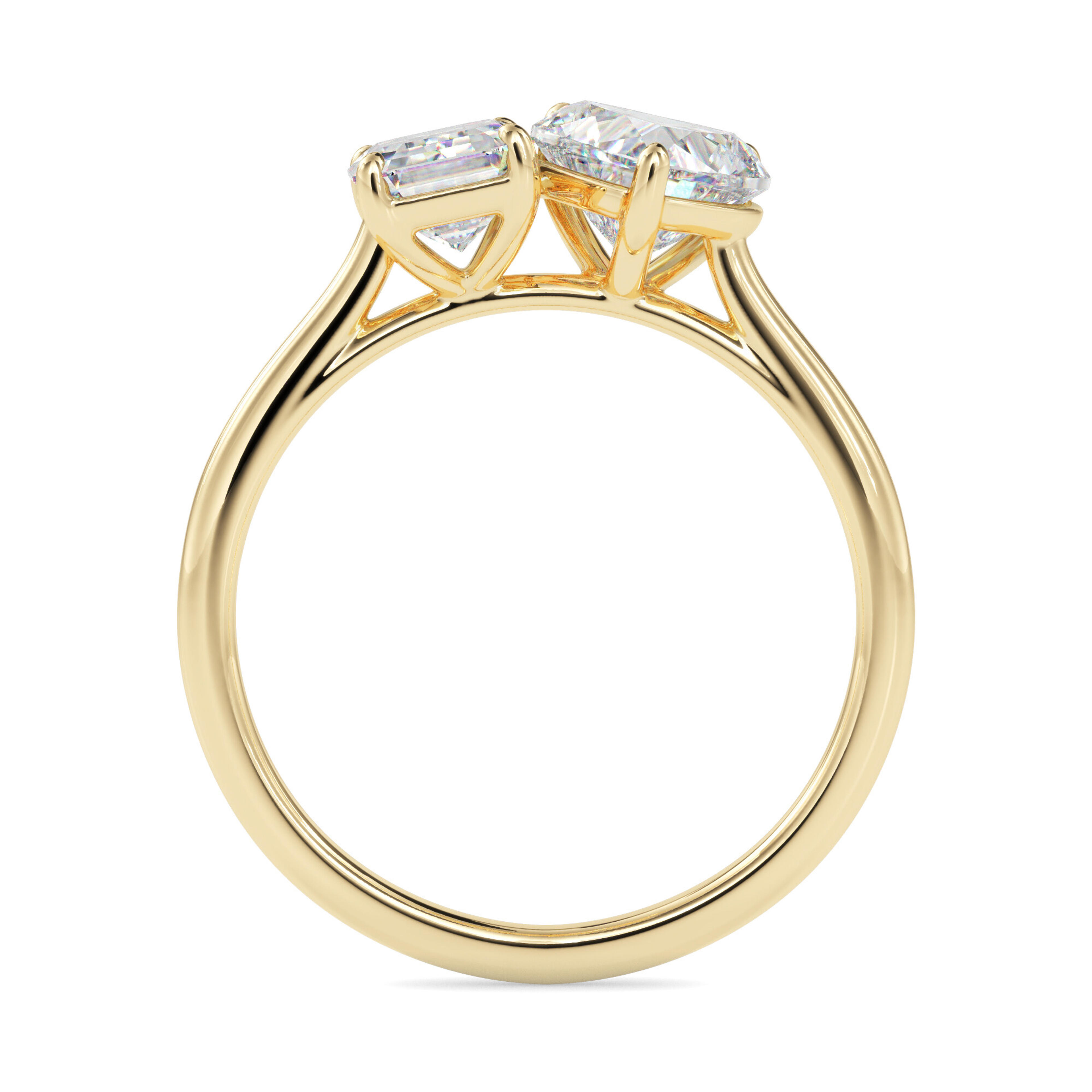The Elysia Toi et Moi 1.99ct Lab-Grown Diamond Ring 14K Yellow with VVS/VS - 4