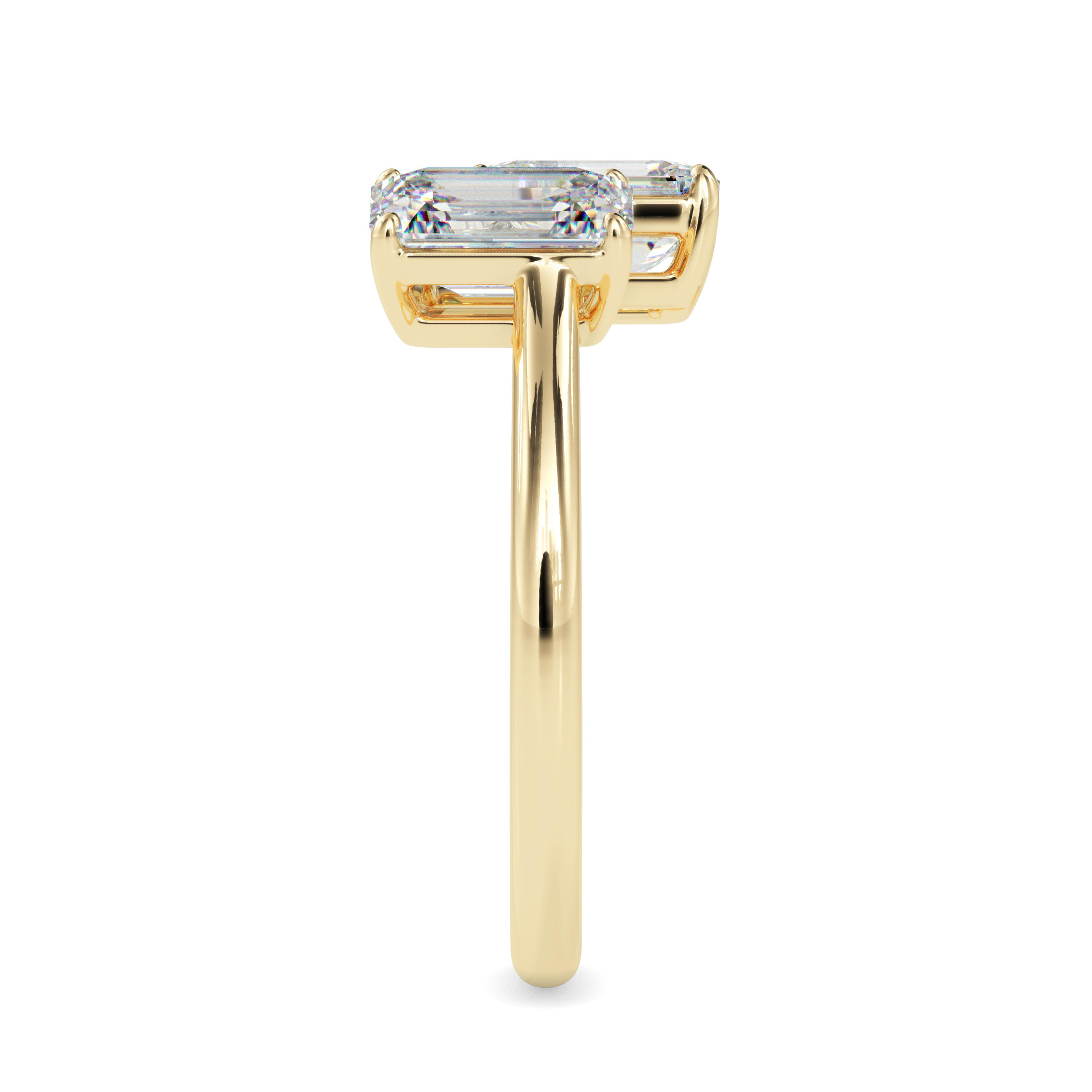 The Sloane Toi et Moi 1.97ct Dual-Emerald Lab-Grown Diamond Ring 14K Yellow with VVS/VS - 6