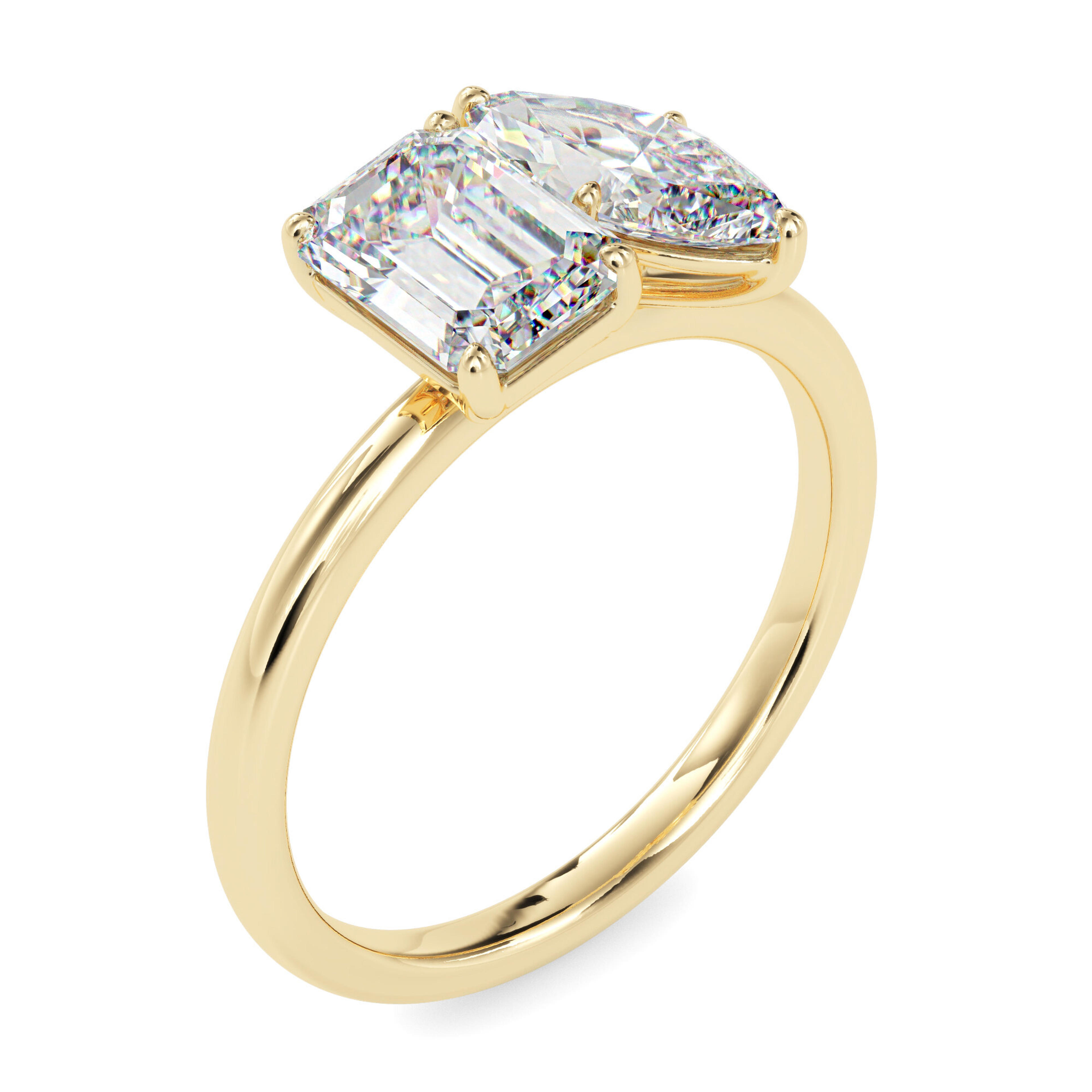 The Zara Toi et Moi 1.95ct Lab-Grown Diamond Ring 14K Yellow with VVS/VS - 3