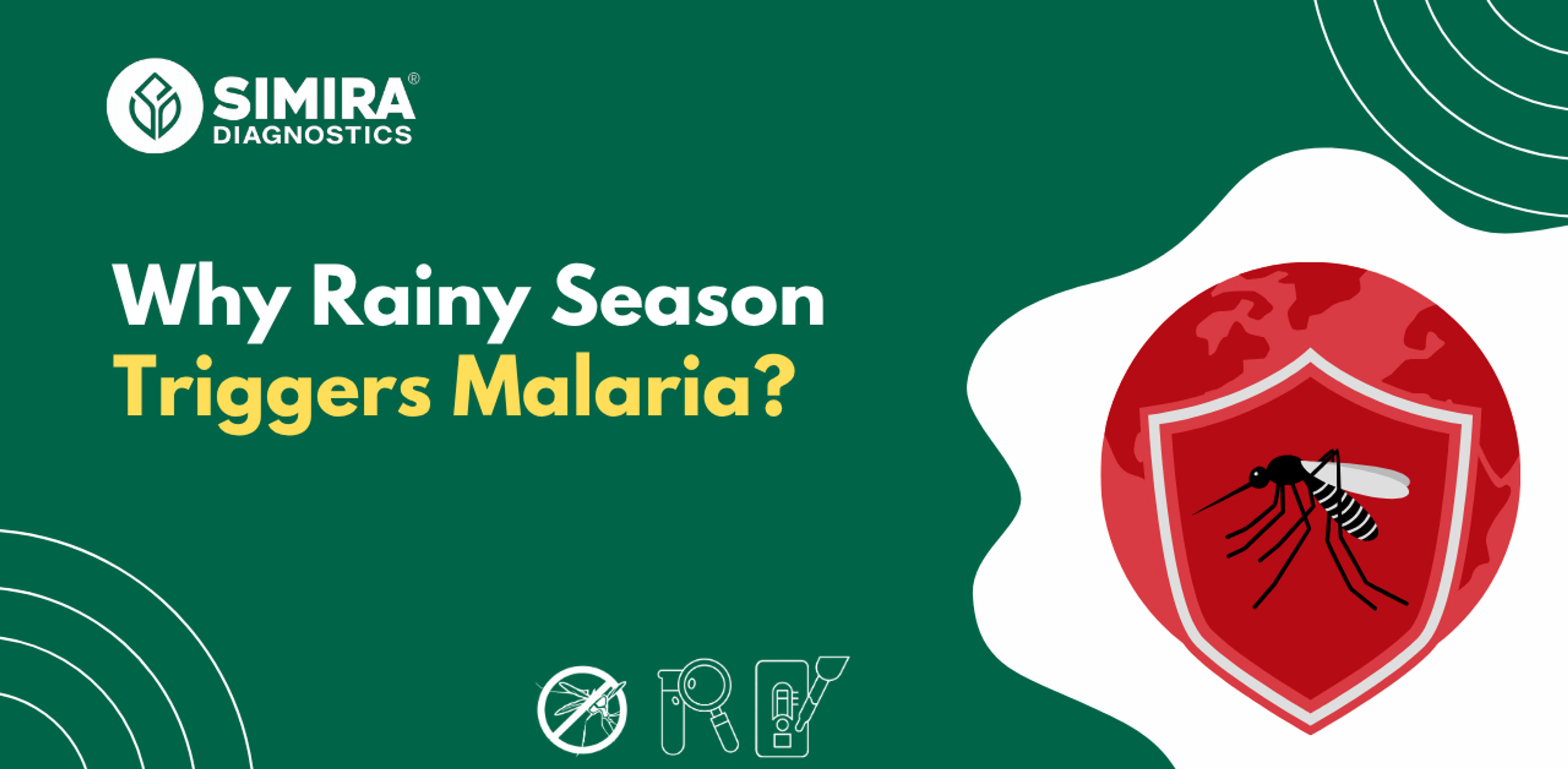 Infographic explaining why malaria cases increase during the rainy season.