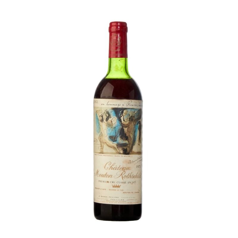 木桐1973年畢加索酒神祭酒標