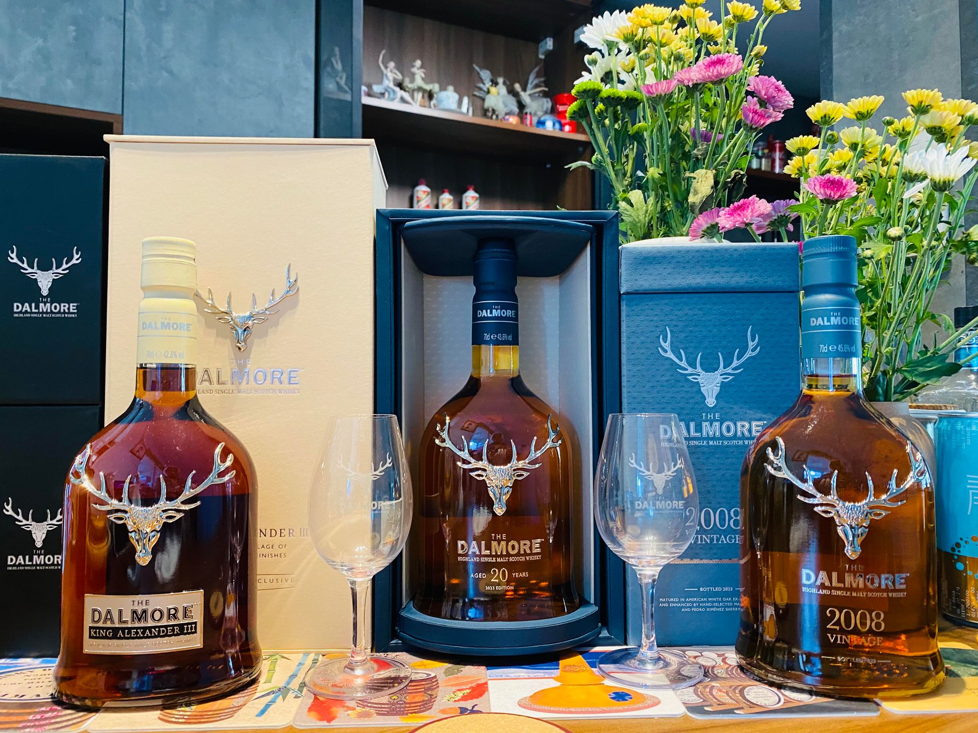 大摩 Dalmore 威士忌 12 年、18 年、King Alexander III 系列收藏展示