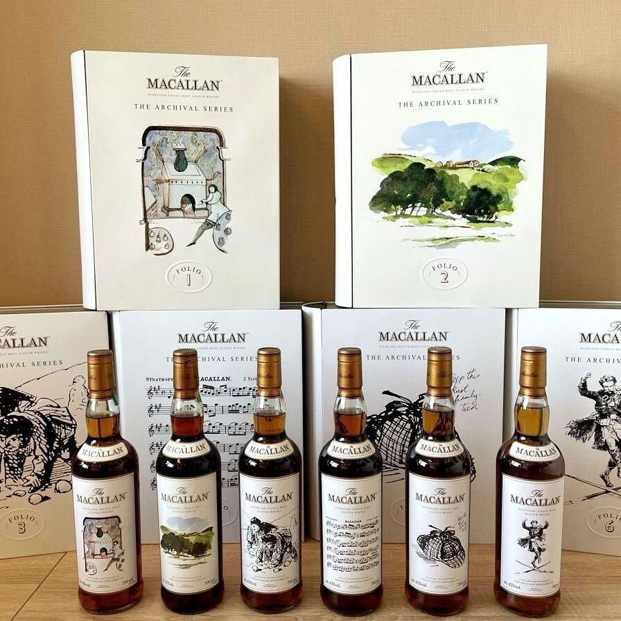 麥卡倫限量系列與盒裝配件展示