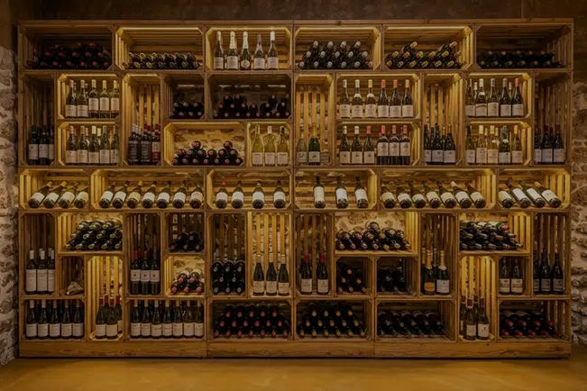 Sirtaki Tavern Wine Cellar - Over 100 Labels from Crete and the World Wine Cellar at Sirtaki Tavern Analipsi Hersonissos - Cretan and International Wines, Best Wine List in Crete