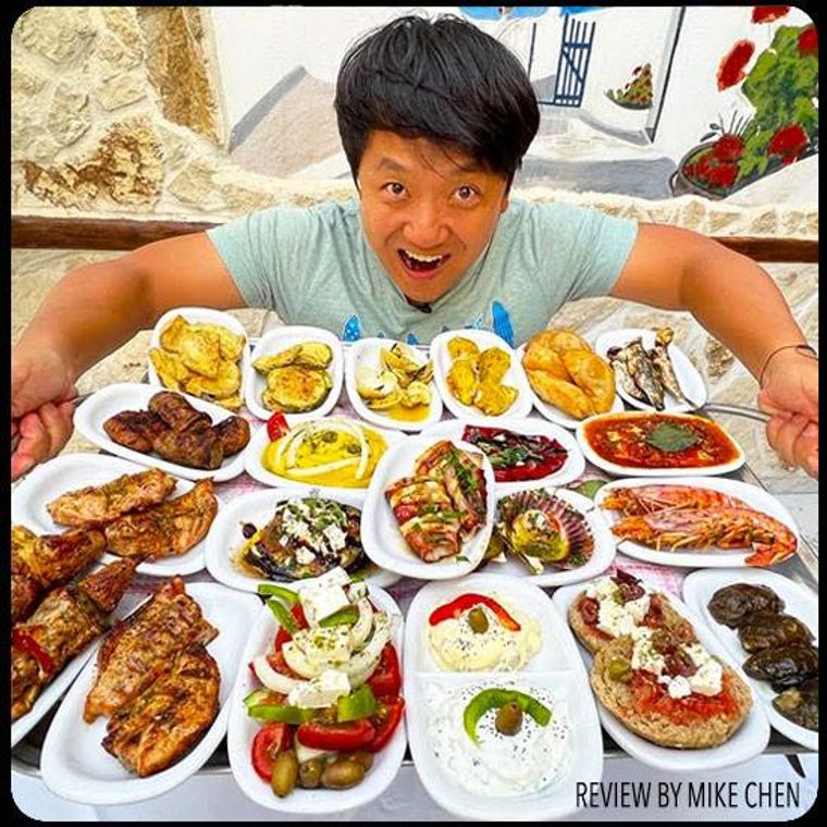 Traditional Greek small dishes served as part of the Sirtaki Meze
