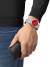 TISSOT PRX Quartz 40mm T137.410.11.421.00 Herrklocka, Röd tavla, Datum, Stålarmband