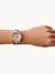 Fossil Riley ES2811 Roséfärgad damklocka med roséfärgad urtavla med dag och datum