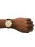 FOSSIL Neutra Chronograph 44mm FS6113 Kronograf, Guldfärgad, Datum, Brunt läderarmband