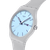 SWATCH Blueberry Sky 41mm SO29M702 Ljusblå tavla, Dag, Datum, Grå boett och armband