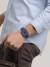 SWATCH Squarely Blacklight 42mm SO34N700 Fyrkantig, Unisexklocka, Mörkblå