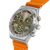 SWATCH Vacation Time 43mm YVS101 Kronograf, Brun Urtavla, Orange textilarmband