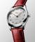 LONGINES Master Collection 34mm L2.357.4.70.2 Automatverk, Silver tavla, Rött läderarmband