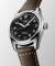 LONGINES Spirit 37mm L3.410.4.53.0 Automatverk, Svart tavla, Tydliga siffror, Brunt läderarmband