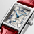LONGINES Mini DolceVita 21.5mm L5.200.4.71.5 Elegant liten fyrkantig damklocka med rött läderarmband