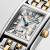 LONGINES Mini DolceVita 21.5mm L5.200.5.70.7 Fyrkantig, Damklocka, Romerska index, 18K Guld, Silverurtavla
