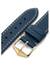 Klockarmband Hirsch Bologna 18mm Medium Blå-Guld