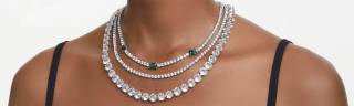 Swarovski halsband i silver, guld och rosé