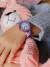 Flik Flak Peek-A-Bunny 32mm FBNP236 Rosa barnklocka med tydliga siffror, lila armband