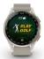 GARMIN Approach S50 Golfklocka 010-03010-01 Aluminiuminfattning i krämfärgad guld med elfenbensvitt ComfortFit-nylonarmband